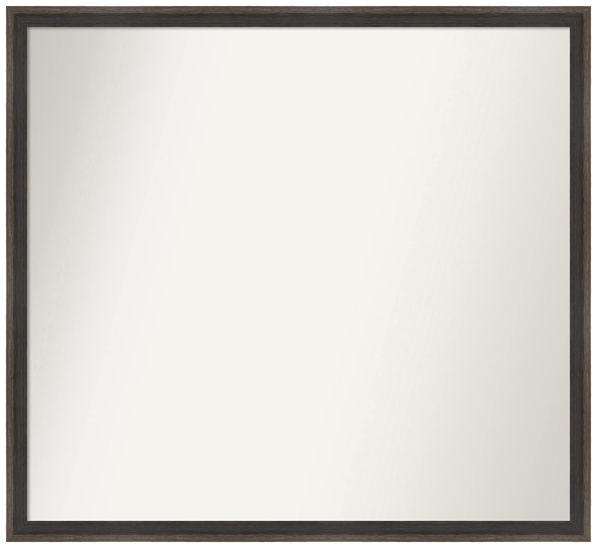 Amanti Art Custom Wall Mirror 22.25x24.25 Inches - Solid Hardwood Chocolate Brown Frame - Non-Beveled Edge - Bathroom, Bedroom, Living Room Decor - Available in Various Sizes
