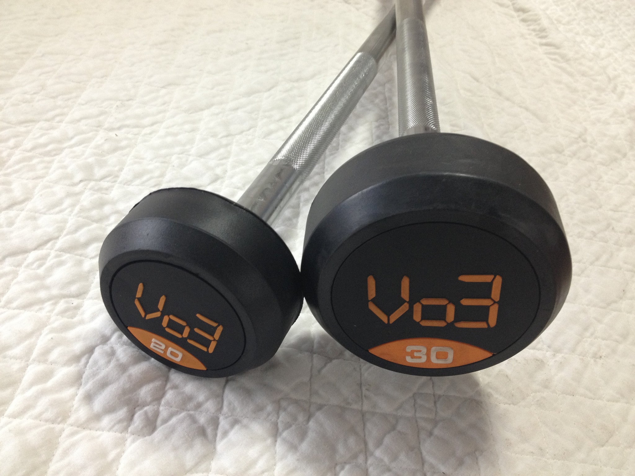 Vo3 Straight Barbell Set - 20 to 110 lbs Weight Capacity - Perfect for Home Gym, Strength Training & Weightlifting Workouts