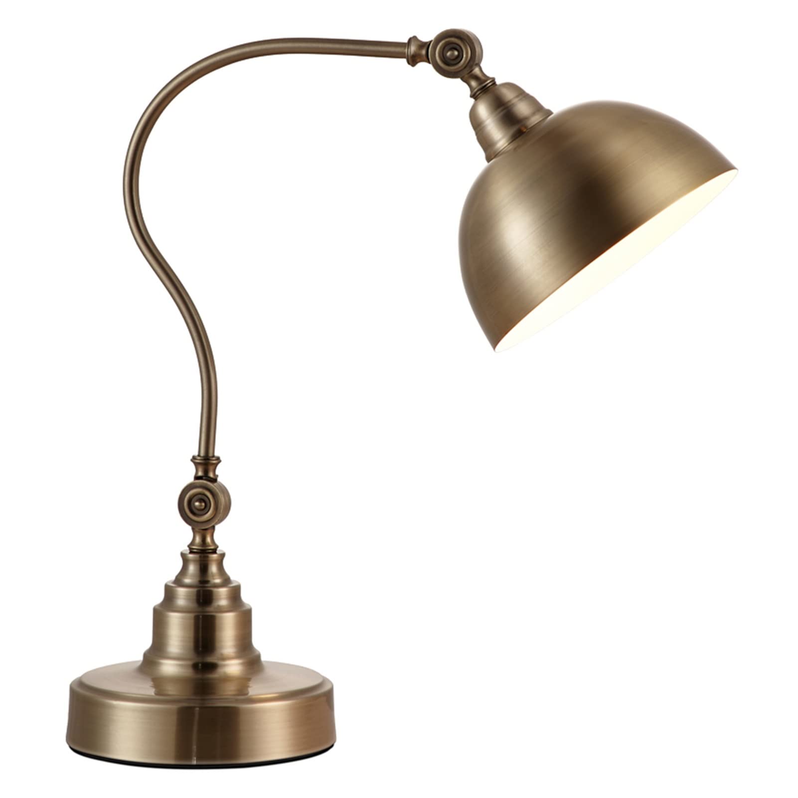 Vintage Metal LED Desk Lamp - Warm & Romantic Atmosphere, Eye Protection Study Light for Office, Bedroom, Nightstand - Perfect for Reading, Working & Relaxing