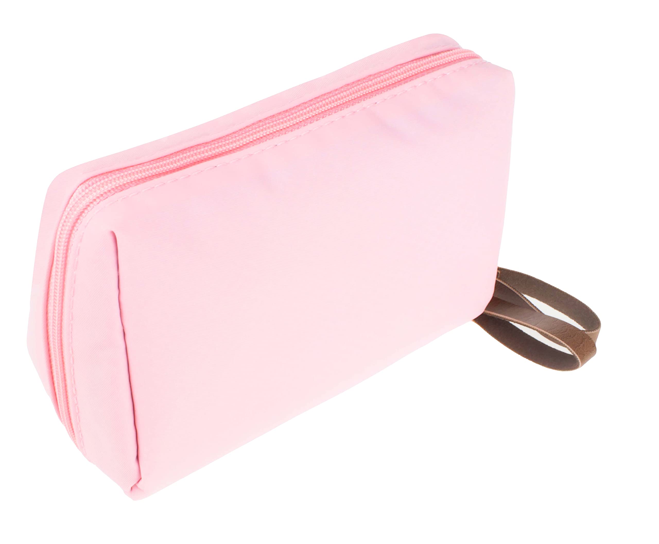 Waterproof Small Makeup Bag for Women - Portable Travel Cosmetic Pouch, Square Pink Organizer for Toiletries, Cosmetics & Jewelry | Perfect for Travel, Gym, Daily Use & Gift Giving