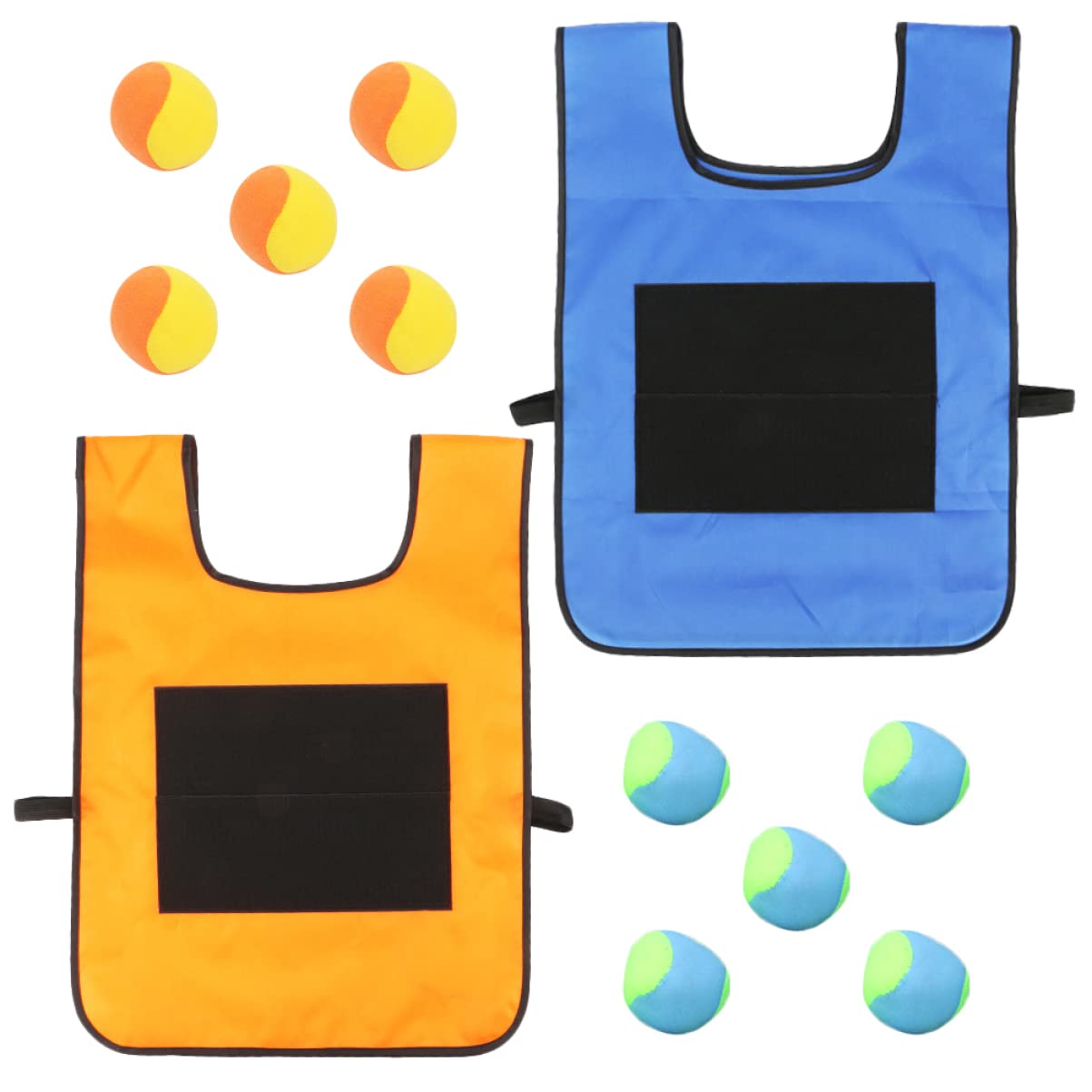 GALPADA Dodgeball Game Set - 6 Sticky Vests & Balls for Kids & Adults - Perfect for Gym Class, Team Sports & Outdoor Play