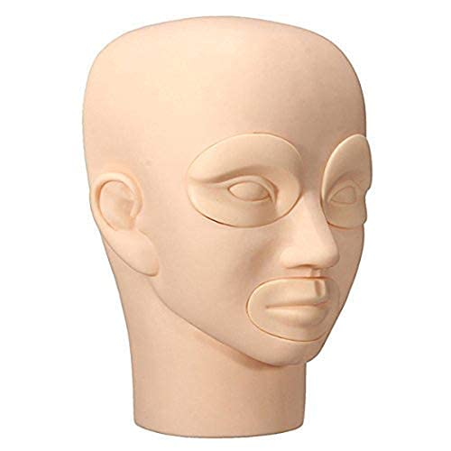 Professional Rubber Cosmetology Mannequin Head for Eyelash & Makeup Training - ITT Pro Practice Doll Face for Permanent Makeup & Lash Extension Practice - Perfect for Beauty Schools & Salon Training