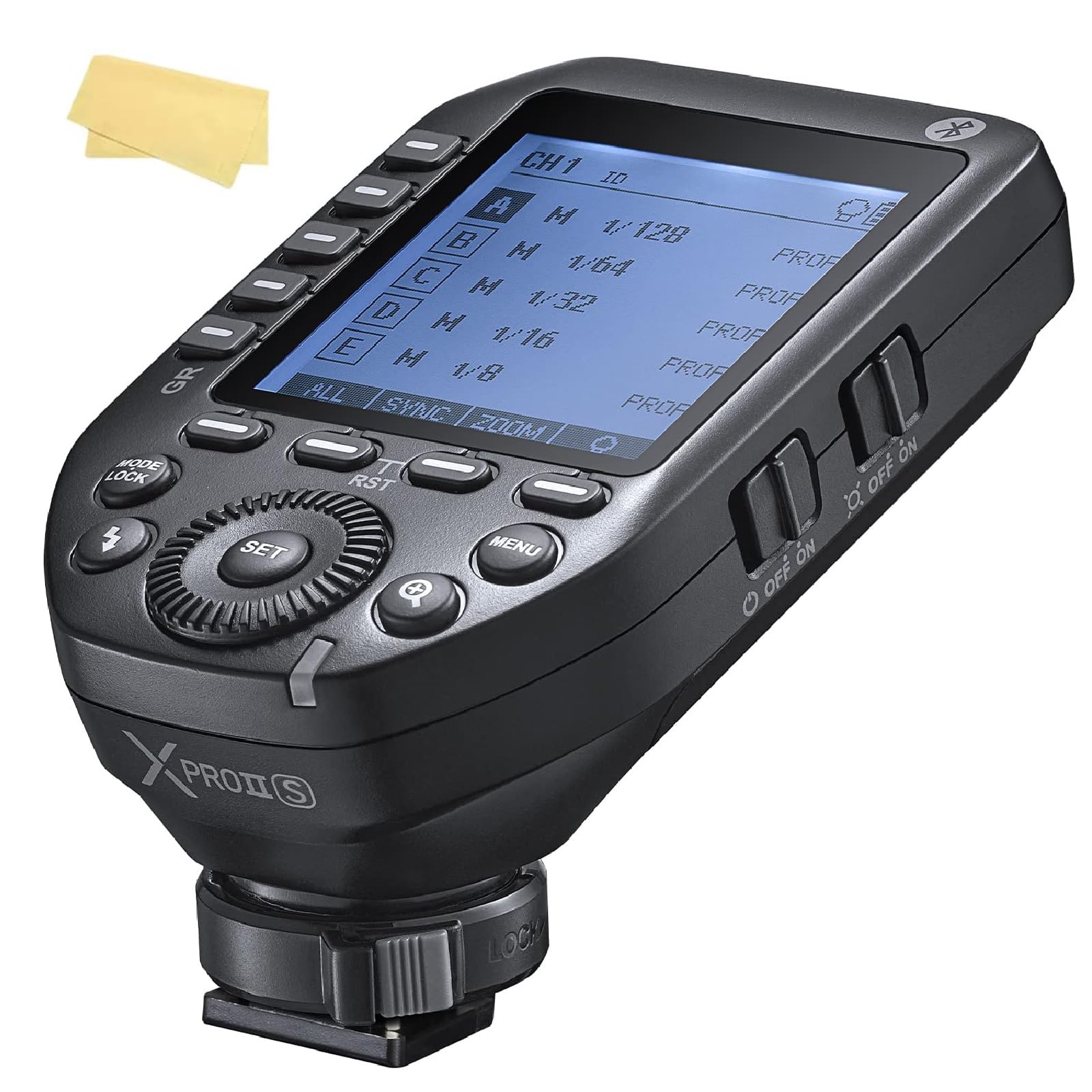 Godox XProII-S TTL Wireless Flash Trigger Transmitter for Sony Cameras - 2.4G HSS up to 1/8000s, Bluetooth Control, Hotshoe Lock, 16 Groups & 32 Channels - Perfect for Studio Photography, Wedding & Event Shooting