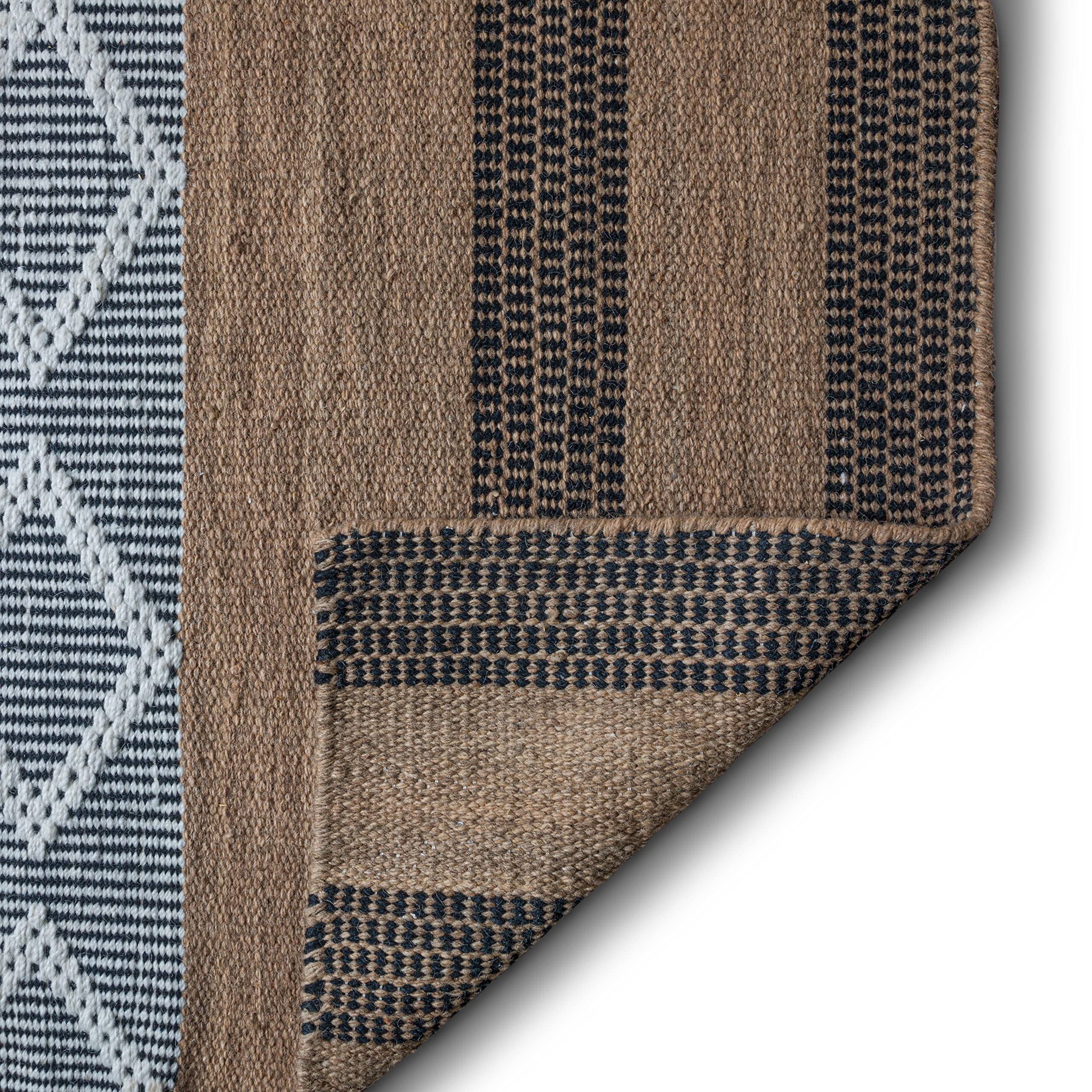 SIMPLIHOME Hart 6x9 Modern Area Rug in Neutral Taupe & Black - Soft Contemporary Floor Carpet for Living Room, Bedroom, Dining Room - Perfect for Home Decor, Office Spaces & Cozy Interior Design