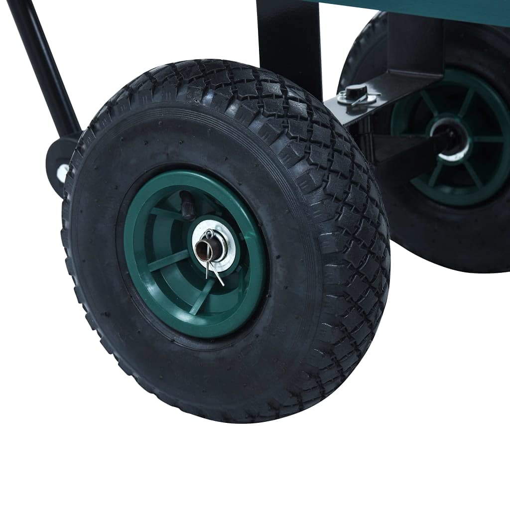 Heavy Duty Garden Hand Trolley Cart - 771.6 lb Capacity, Green Outdoor Utility Wagon for Yard Work, Landscaping, Moving Supplies & Farm Use