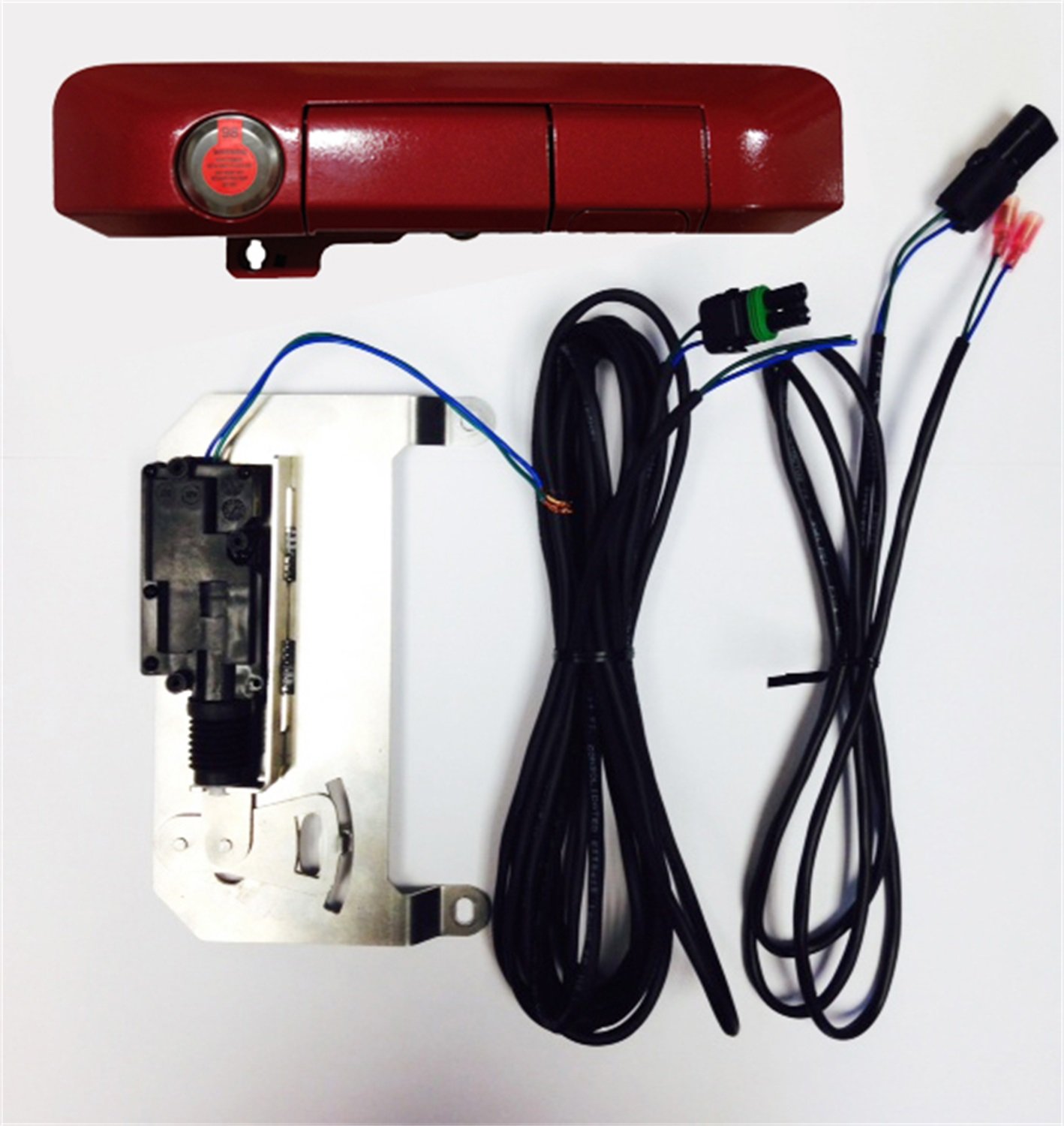 Pop & Lock PL85401 Barcelona Red Power Tailgate Lock with Bolt Codeable Technology for Toyota Tacoma (2005-2023 Models) - Smart Keyless Entry Security System for Truck Bed Protection | Perfect for Off-Roading, Camping & Work Site Security