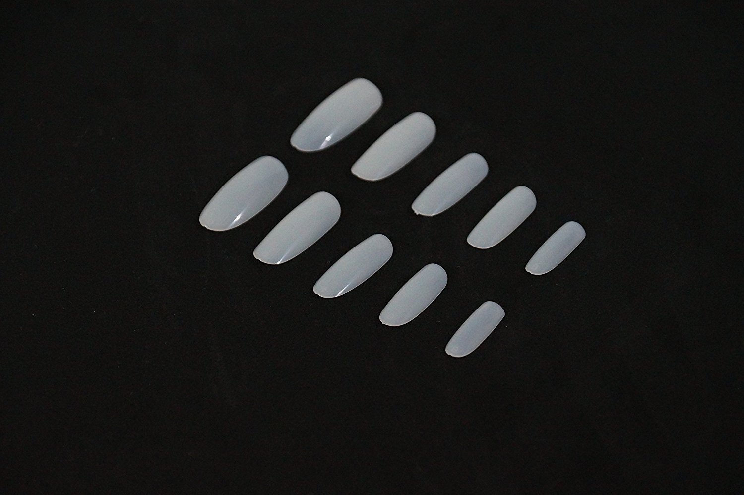 100Pc French Long Acrylic False Nails Kit - White Reusable Fake Nails with 10Pc Nail Art Tape for Professional & DIY Manicure - Perfect for Salon, Home Use, Parties & Special Occasions