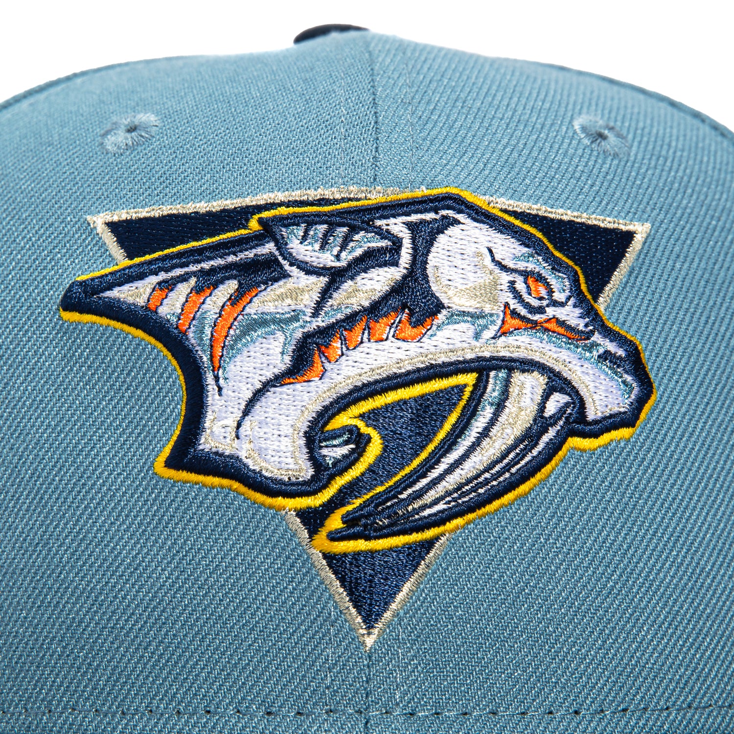 New Era 59Fifty Nashville Predators Logo Snapback Hat - Indigo & Navy Blue - Official NHL Hockey Cap for Men & Women - Perfect for Games, Fan Gear & Streetwear Fashion