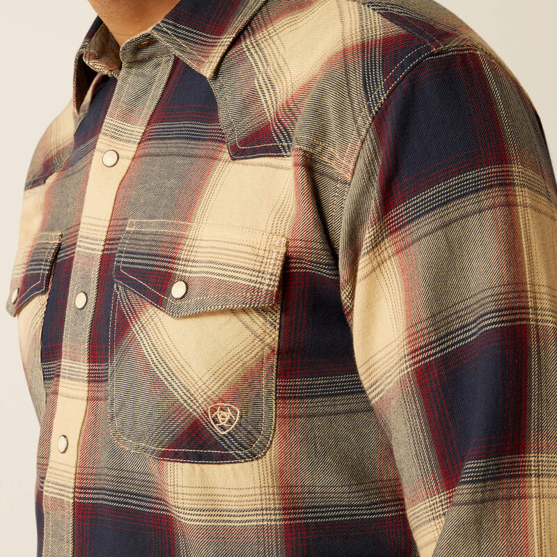 Vintage Long Sleeve Snap Button Shirt for Men - Classic Pale Khaki Retro Style - Perfect for Casual Outings, Music Festivals & Outdoor Adventures