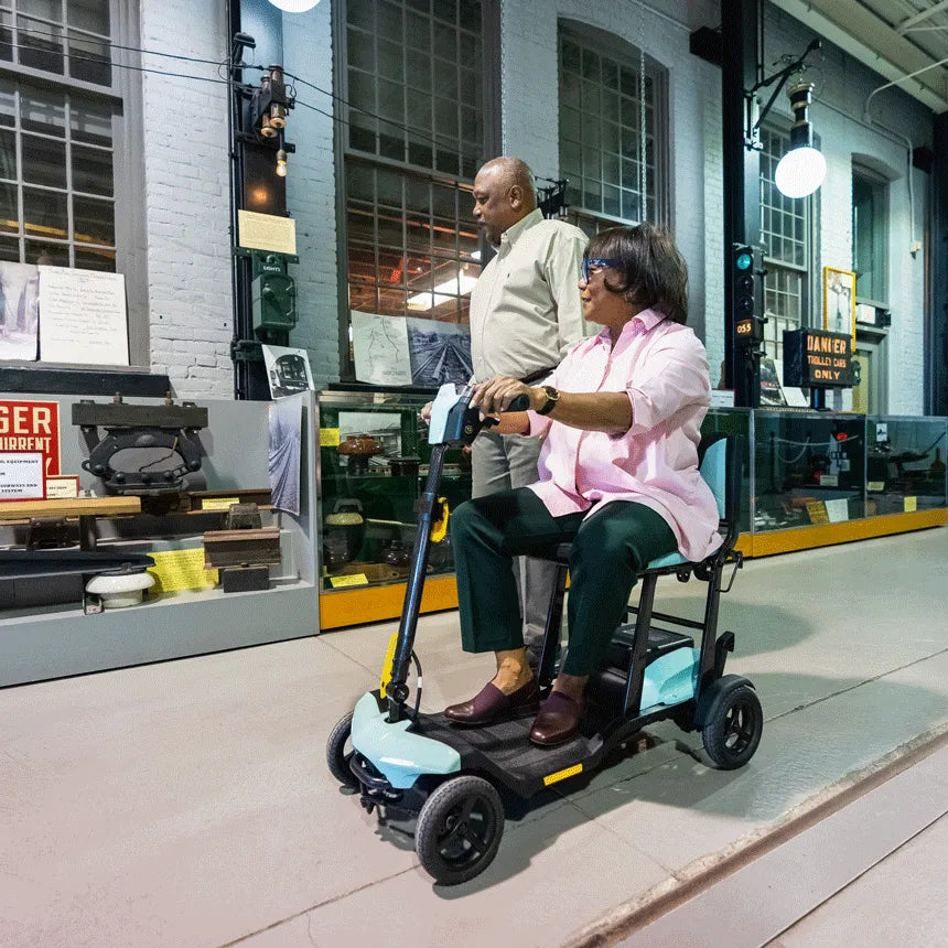 Pride Go Go Super Portable Mobility Scooter - Lightweight & Foldable for Seniors & Adults - Perfect for Travel, Shopping & Outdoor Adventures