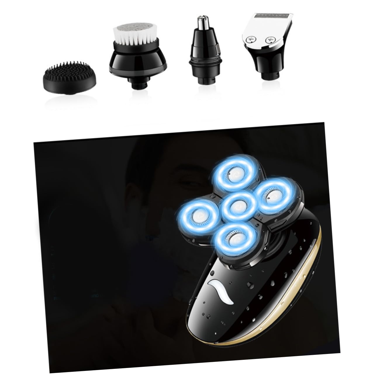 Didiseaon 5-in-1 Electric Shaver Set - Rechargeable & Washable Beard Trimmer for Men - Perfect for Travel, Home Grooming & Daily Shaving Routine