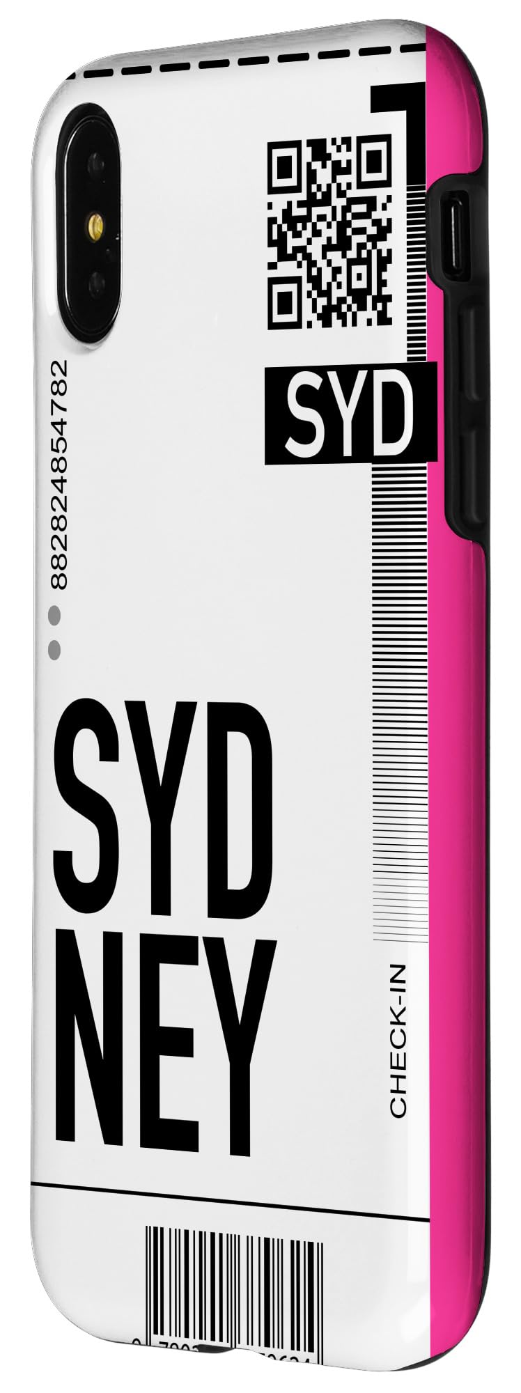 iPhone X/XS Sydney Air Ticket Phone Case - Boarding Pass Design City Plane Themed Cover for Travel & Commute