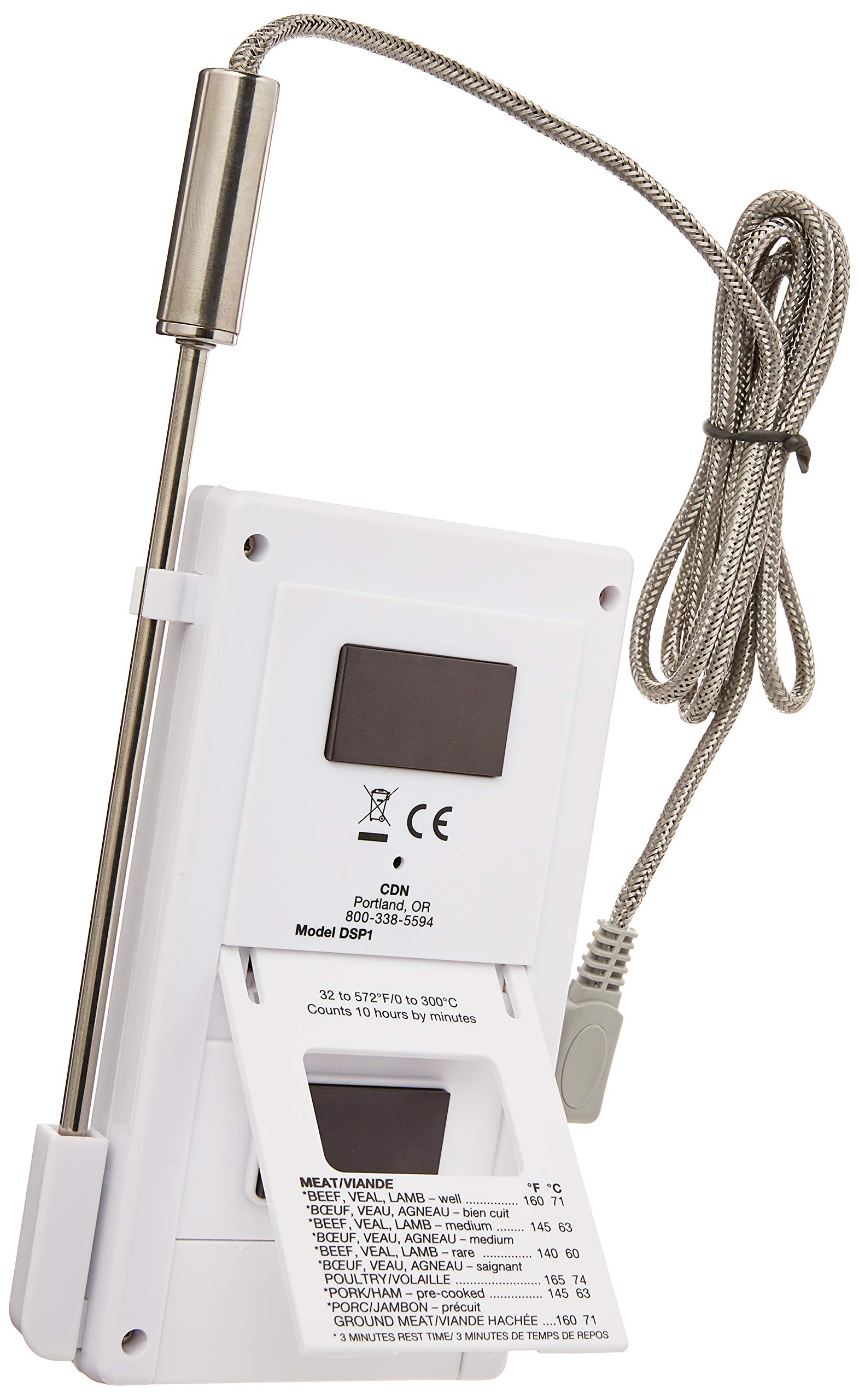 Dual Sensing Programmable Probe Thermometer with Timer for Grilling, Baking, and Sous Vide Cooking - Accurate Temperature Control for Meat, BBQ, and Kitchen Use