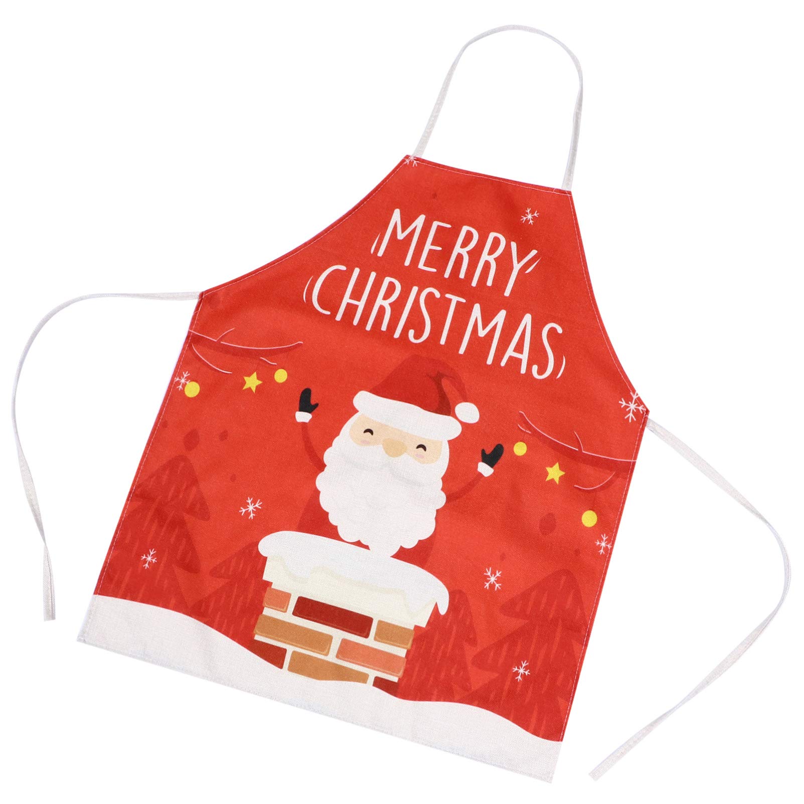 Hemoton Christmas Kitchen Apron - Chef, Waiter & Barber Apron for Holiday Party, Cafe, BBQ & Salon - Perfect for Cooking, Serving & Hairdressing