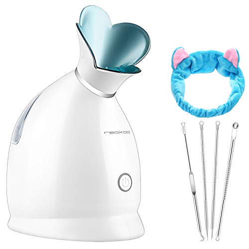 3-in-1 Facial Steamer for Deep Cleansing - Large Pore Cleaner with Hot Mist for Blackhead Removal, Nano Ionic Moisturizer & Aromatherapy Humidifier | Home Spa, Relaxation & Skincare Routine