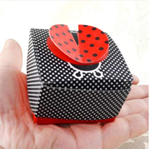 20pcs 3D Wing Ladybug Gift Boxes - Wedding, Baby Shower, Birthday Party Favor Boxes for Candy & Chocolate Packaging | Perfect for Party Favors, Bridal Showers, and Special Events