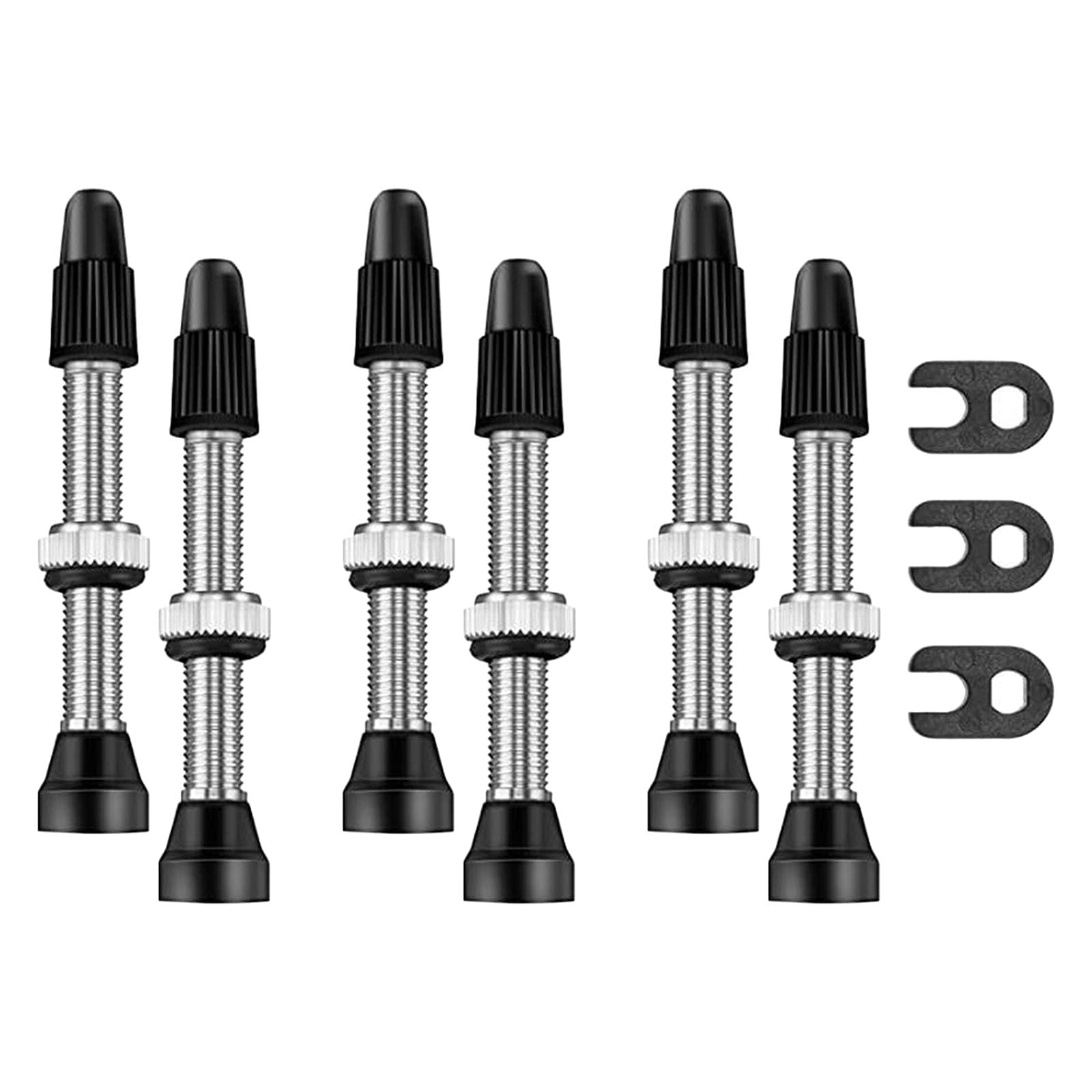 Milageto 3 Pairs of Valve Stems with Remover Tool - Universal Tire Valve Replacement Kit for Cars, Trucks & Motorcycles - Easy Installation for Flat Tire Repair & Maintenance