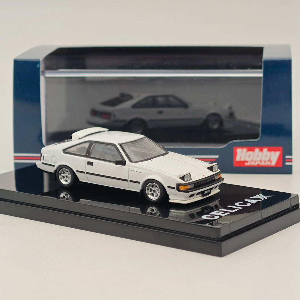 1:64 Scale Hobby Japan Toyota Celica XX (A60) 1983 2000GT TWINCAM24 Customized White Diecast Model Car - Collectible Miniature Vehicle for Display, Gifts, and Racing Enthusiasts