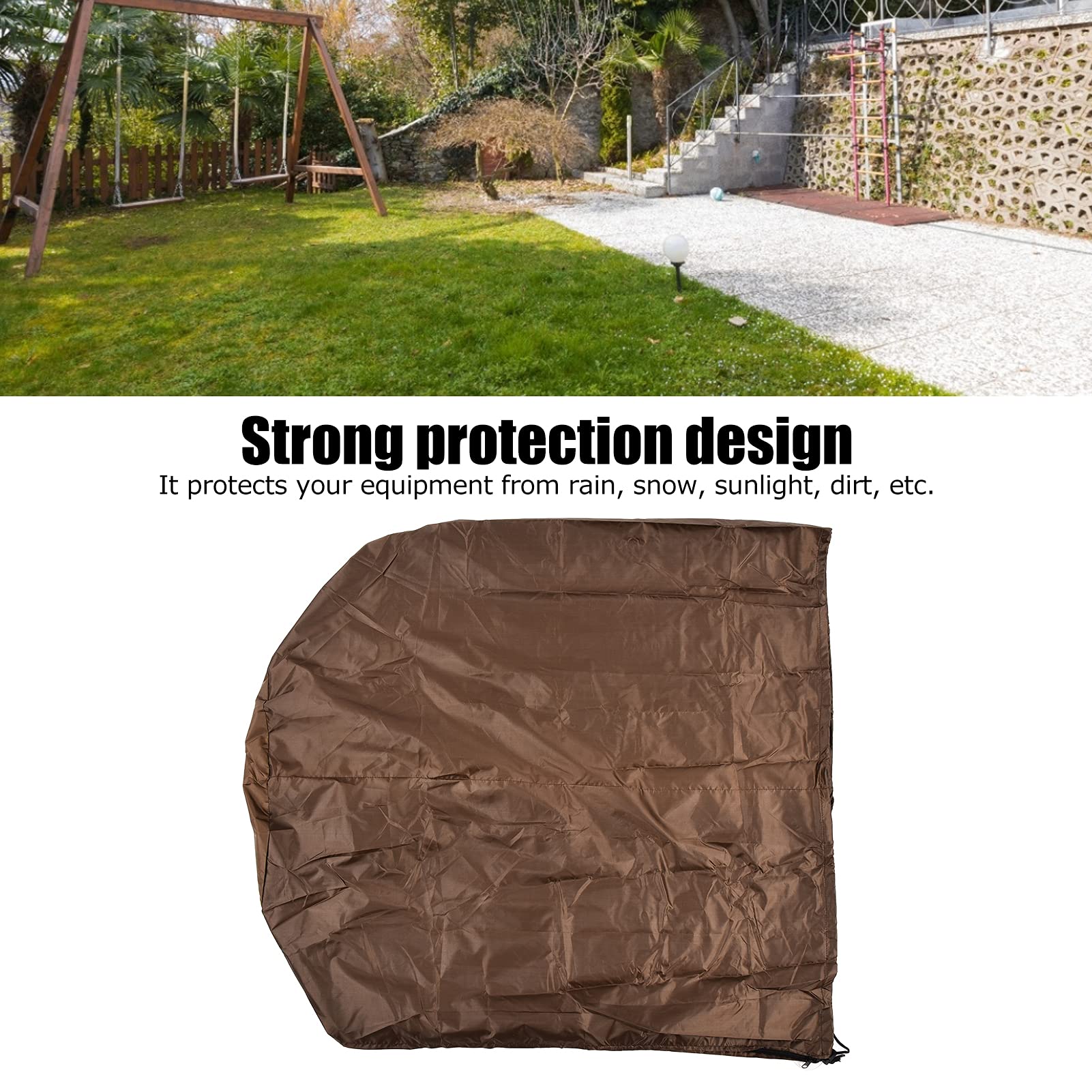 Waterproof Sunproof Outdoor Patio Heater Cover - Dustproof Garden Heater Protector for Courtyard, Terrace & Backyard (Coffee Brown) - Perfect for Winter Storage & All-Weather Protection