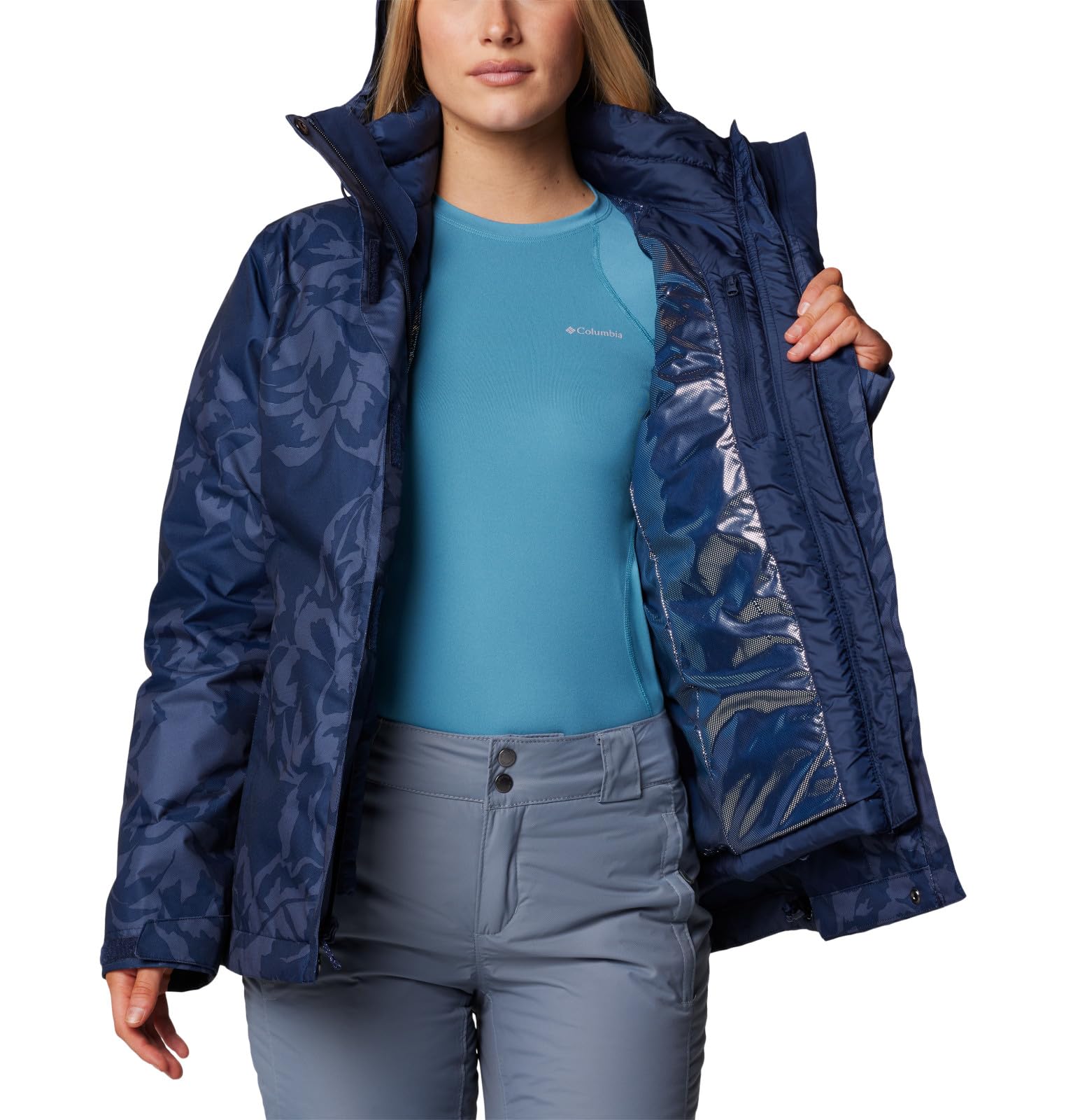 Columbia Women's Whirlibird V Printed Waterproof Interchangeable Jacket - Lightweight Winter Coat for Hiking, Skiing & Outdoor Activities