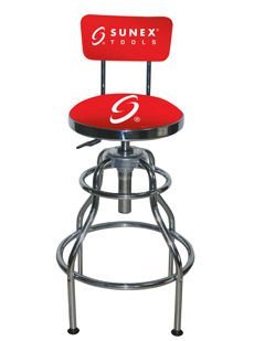 Go-for-Gold Pneumatic Shop Stool - Adjustable Rolling Mechanic Seat with Swivel Base for Garage, Workshop & Auto Repair - Heavy Duty & Ergonomic Design