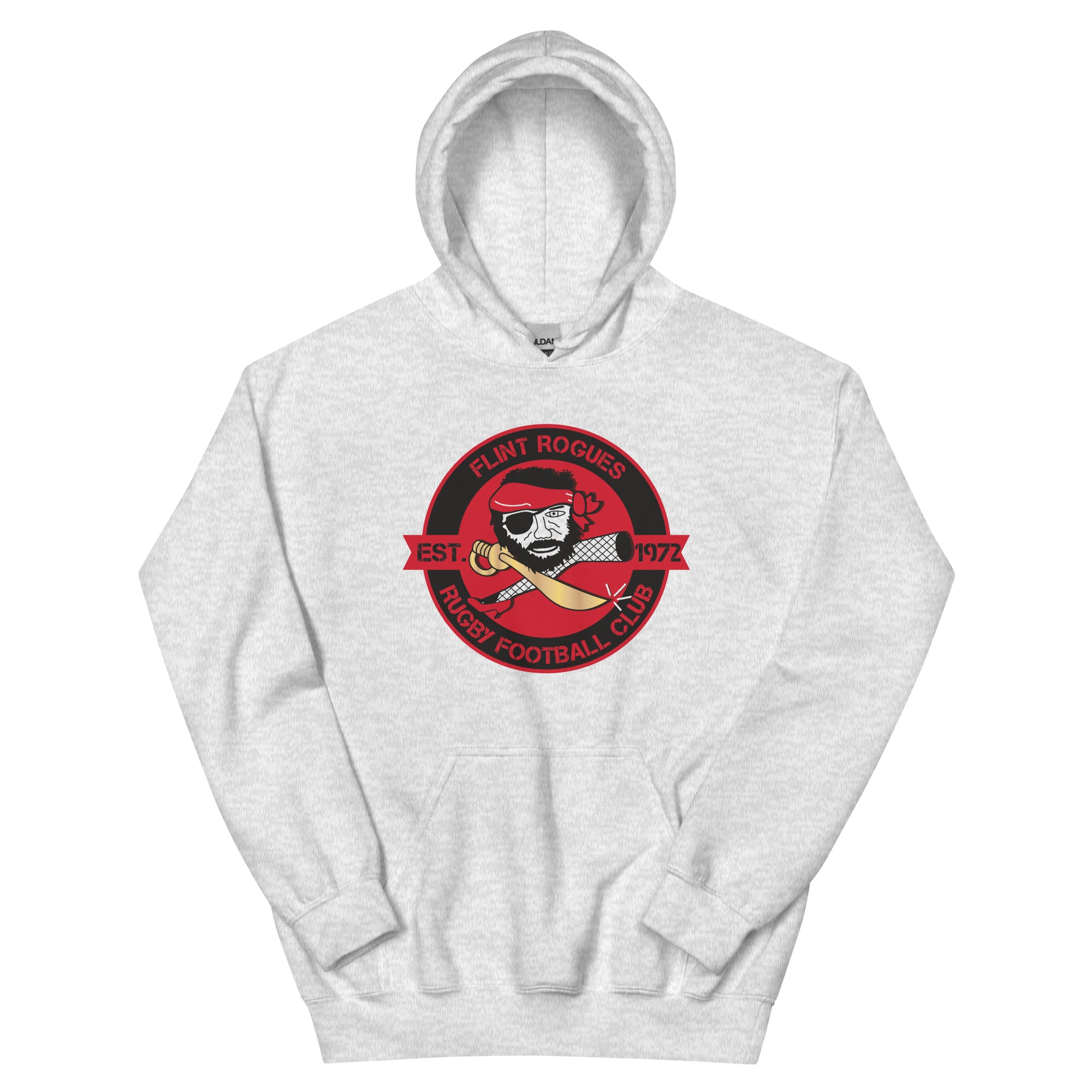 Flint Rogues RFC Heavy Blend Hoodie for Men - Premium Cotton Pullover Sweatshirt for Casual Wear, Workout & Outdoor Activities