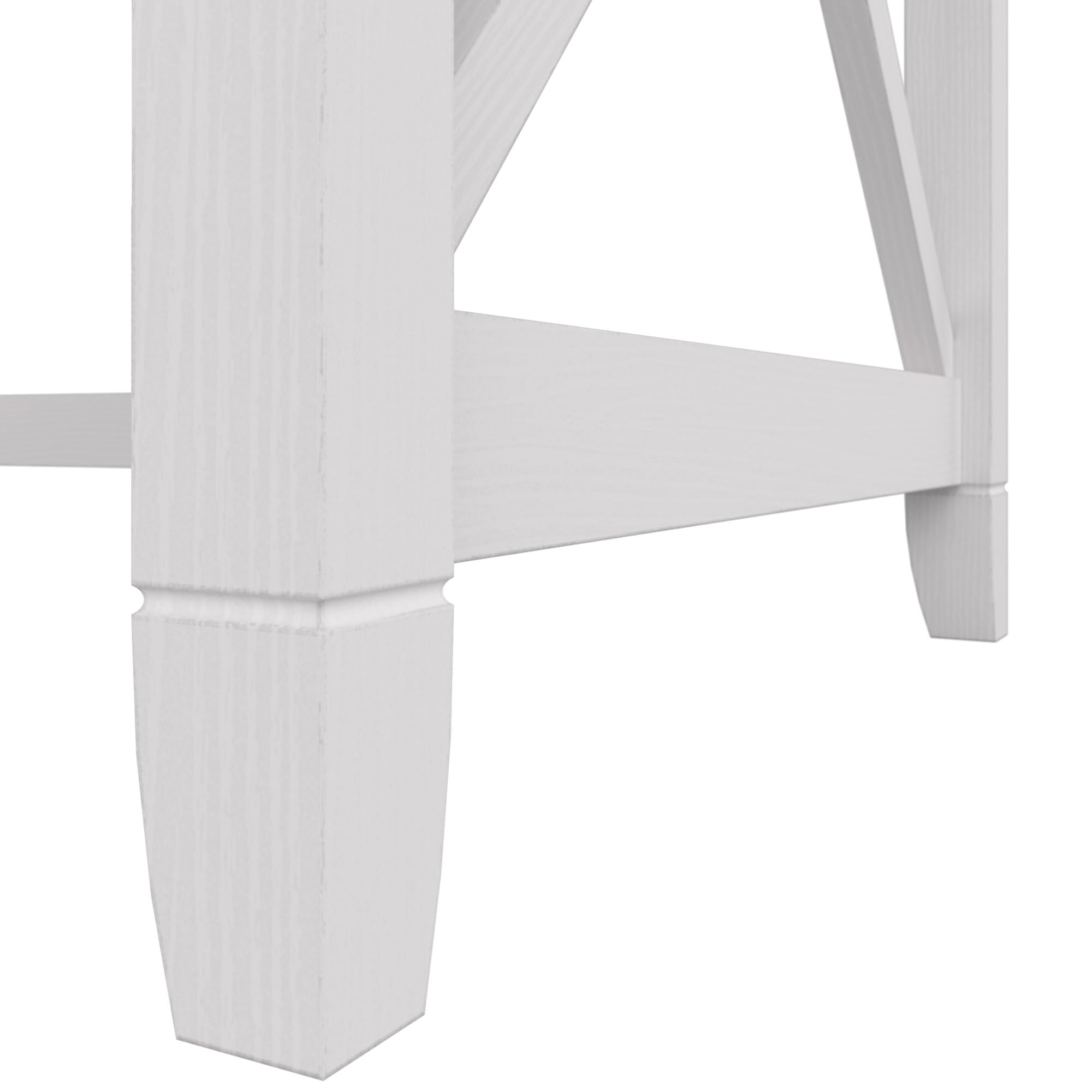 Bush Furniture Key West 60W Modern Farmhouse L-Shaped Desk in Pure White Oak | 60-Inch Corner Computer Desk for Home Office | Perfect for Small Spaces & Remote Work