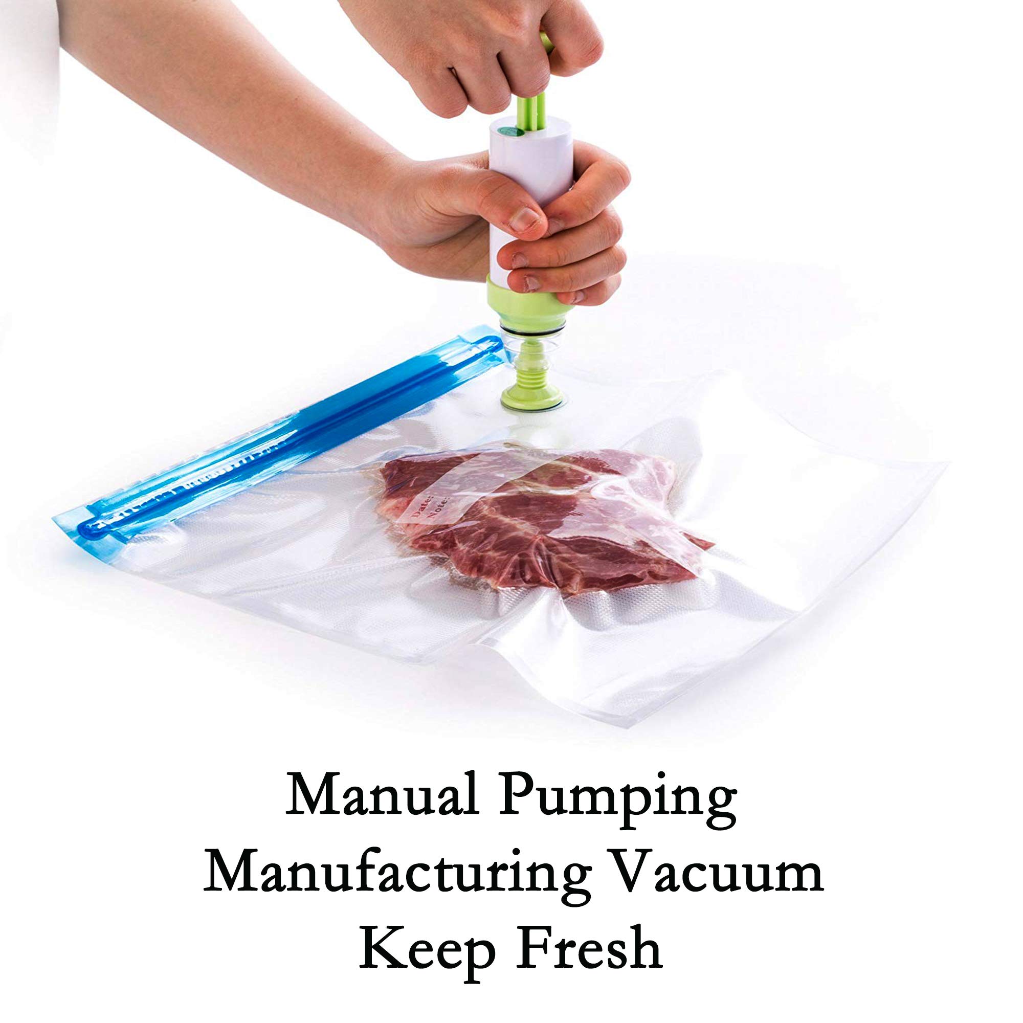 DiLan 10 Pack Reusable BPA Free Vacuum Sealer Bags for Sous Vide & Food Storage - Includes 2 Sealing Clips | Airtight Kitchen Organization & Meal Prep Solution | Perfect for Freezing, Marinating & Preserving Freshness