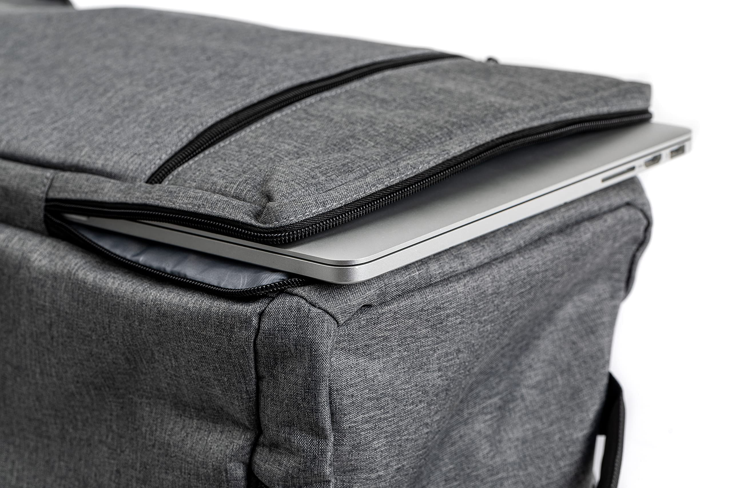 ACRO 40L 3-in-1 Water Resistant Duffle Backpack for Men & Women - Convertible Sports/Travel Bag with Laptop Compartment, Wet Pocket & Shoe Storage (Grey) - Perfect for Gym, Work Commute & Weekend Getaways