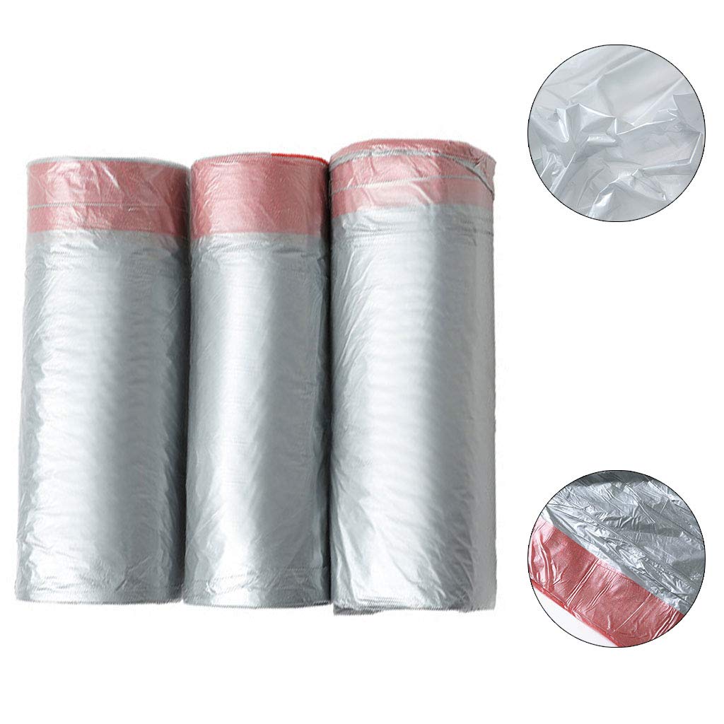 Disposable Plastic Drawstring Trash Bags - 90 Count (3 Rolls) Heavy Duty Garbage Can Liners for Kitchen, Bathroom & Home Use | Leakproof & Odor Control Waste Bags for Easy Cleanup