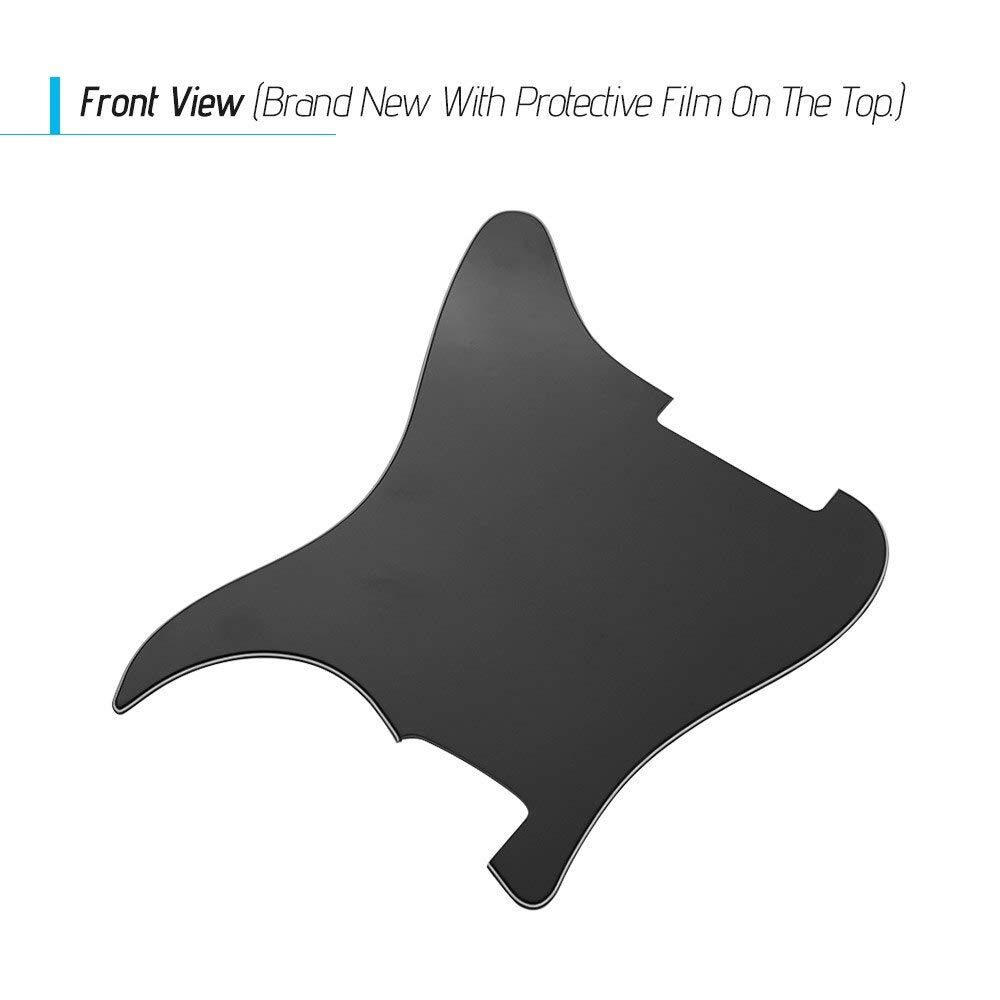 3-Ply Electric Guitar Pickguard for American ST Guitars - Black DIY Custom Guard Plate | Perfect for Replacement, Upgrades & DIY Guitar Projects