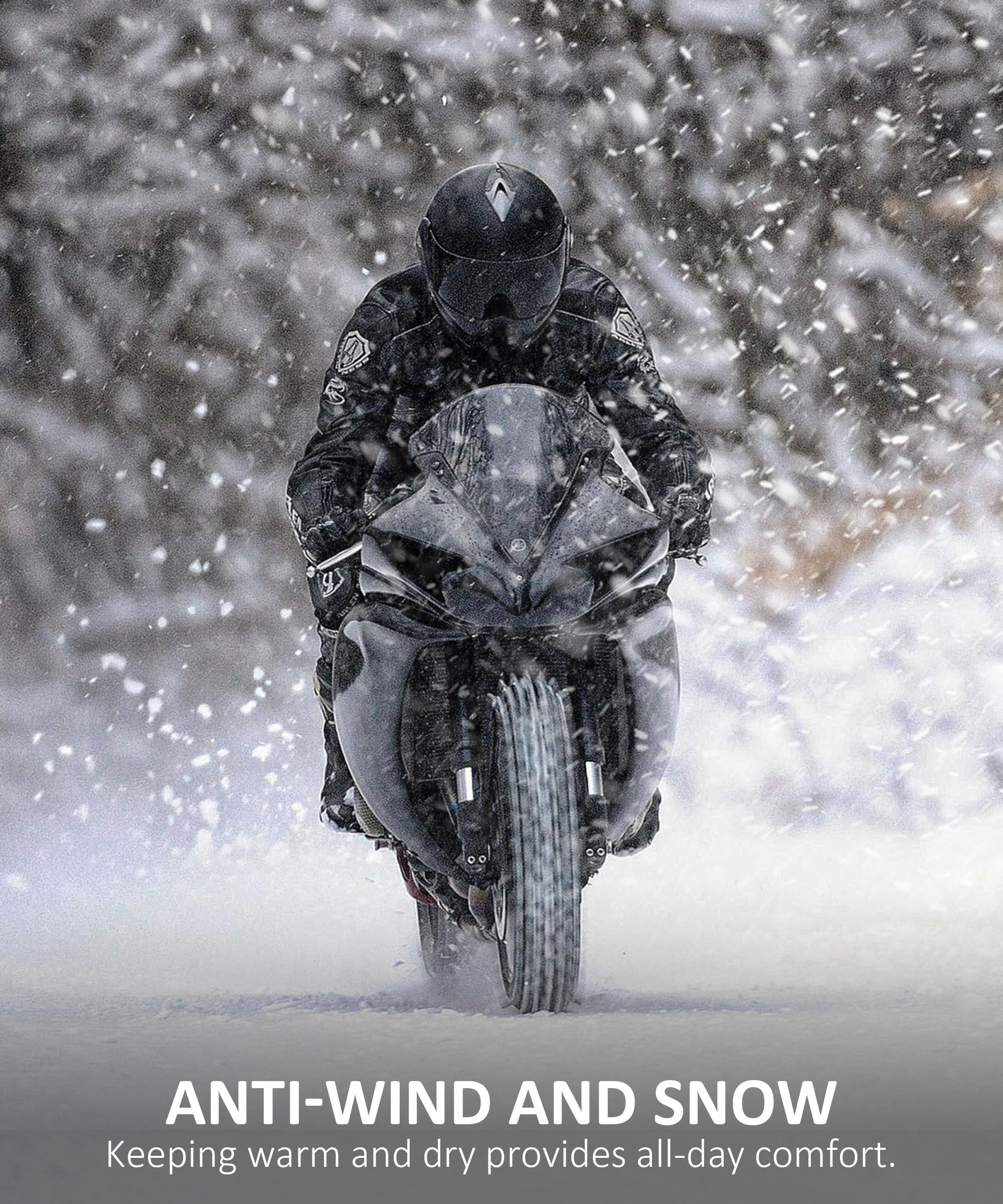RACOONA Winter Motorcycle Balaclava for Men & Women - Riding, Snowboarding