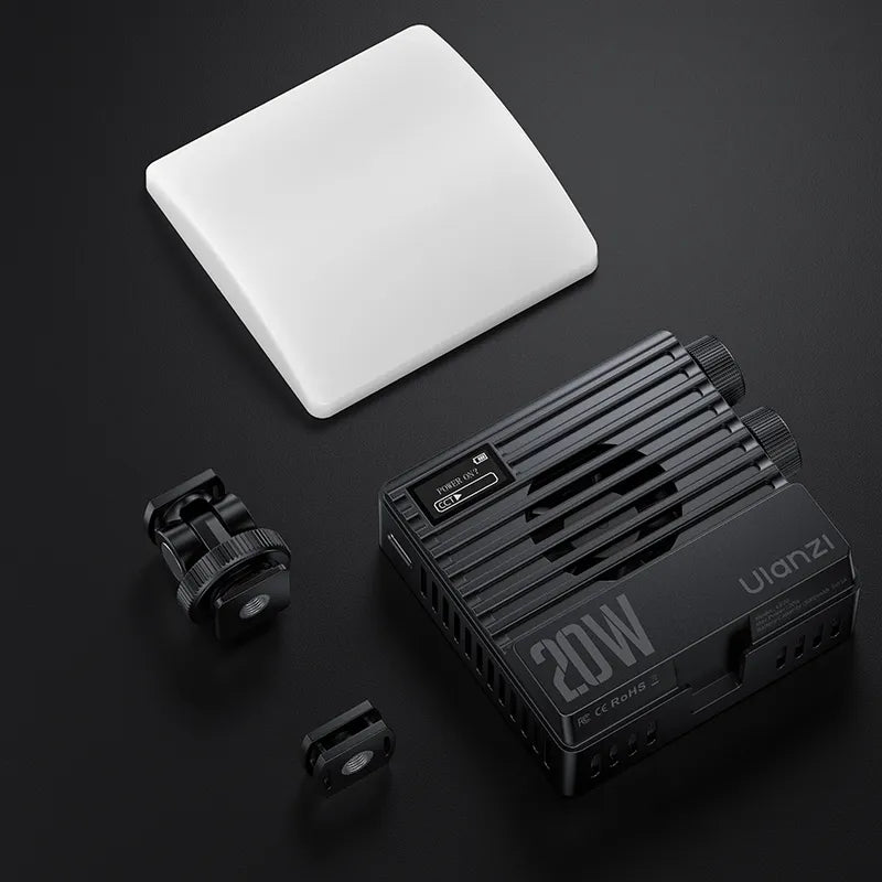 Ulanzi LE20 20W Pocket RGB Video Light - 3200 Lux, CRI 95+, L090 - Portable LED Lighting for YouTube, TikTok, Photography & Vlogging
