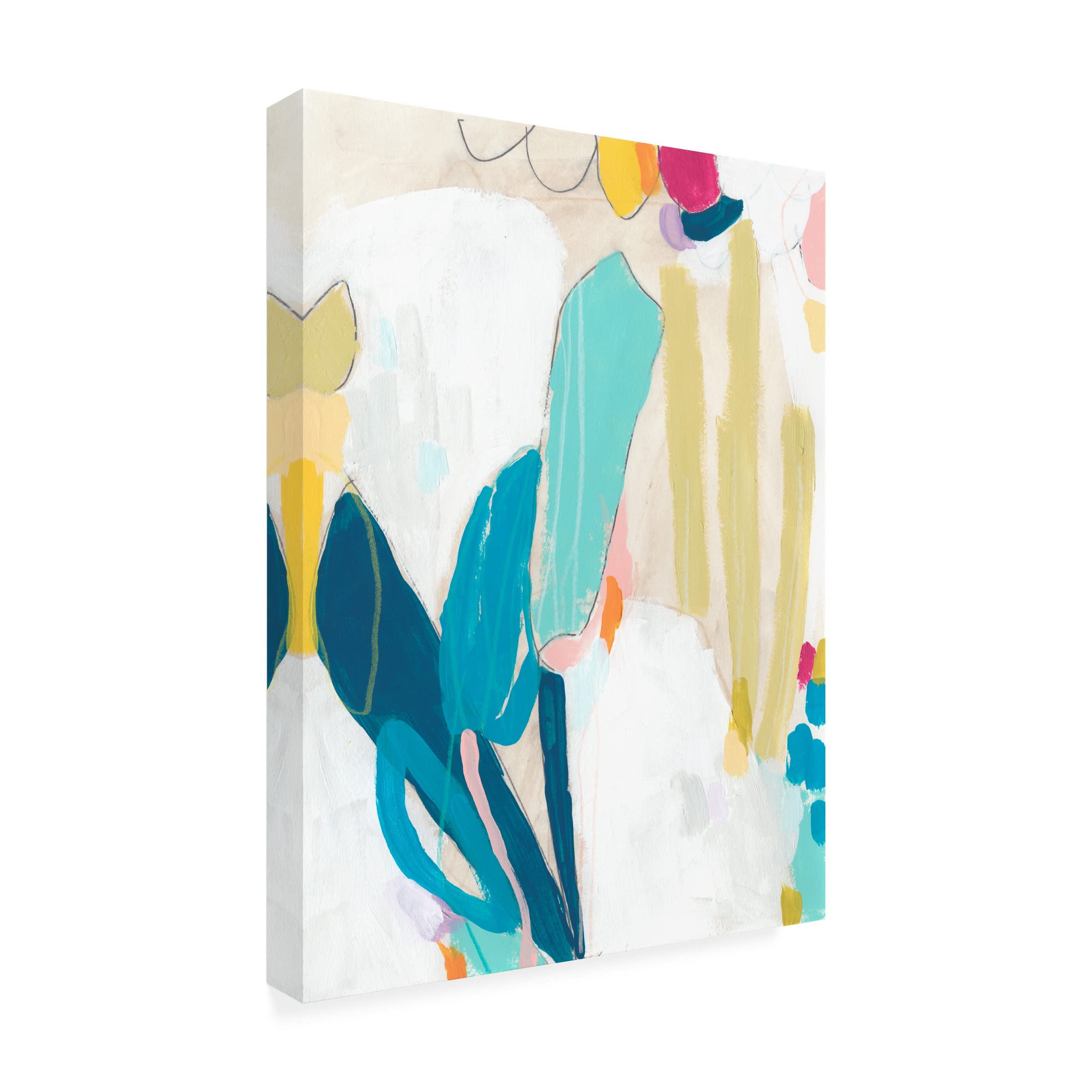 Trademark Fine Art 'Mosaic Dream II' Canvas Wall Art by June Erica Vess - Modern Abstract Painting for Living Room, Bedroom & Office Decor