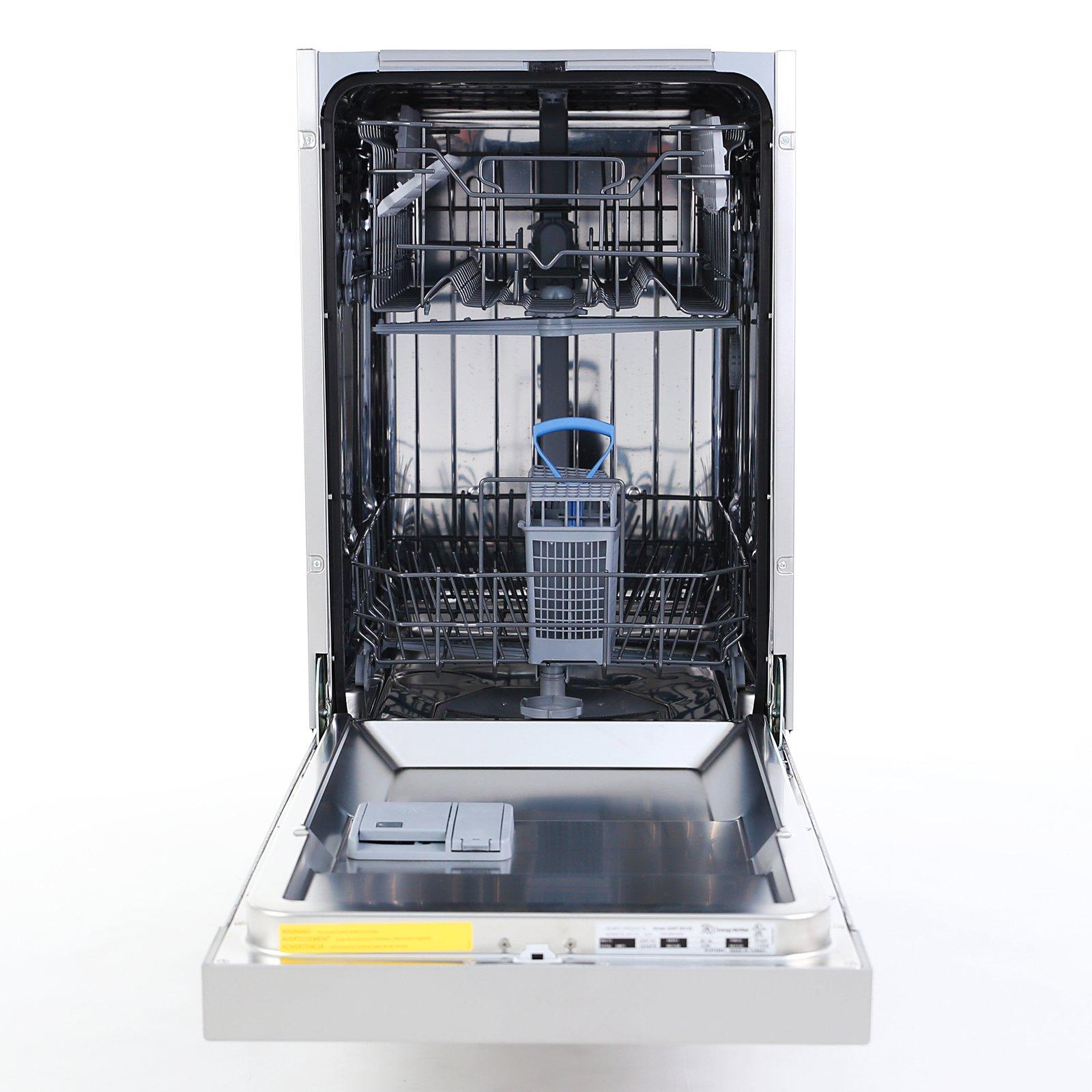 Avanti DWF18V3S 18 Inch Built-In Dishwasher - Stainless Steel, Energy Star Certified, Ultra Quiet for Open Kitchen & Small Space Homes