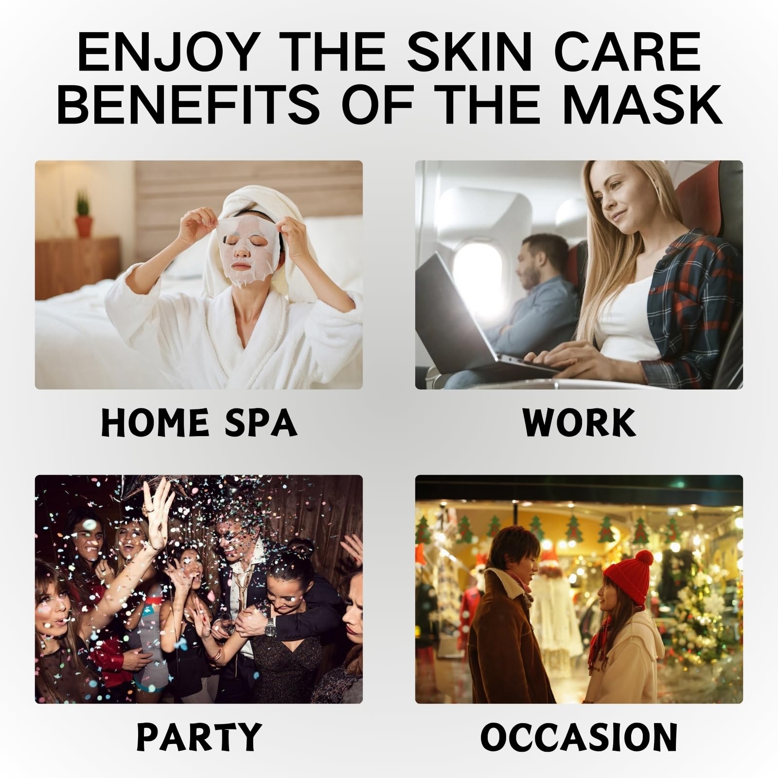 Bio Collagen Face Mask 5PCS - Deep Hydration Overnight Hydrogel Mask for Skin Care | Korean Beauty Facial Treatment | Perfect for Night Routine & Spa Days