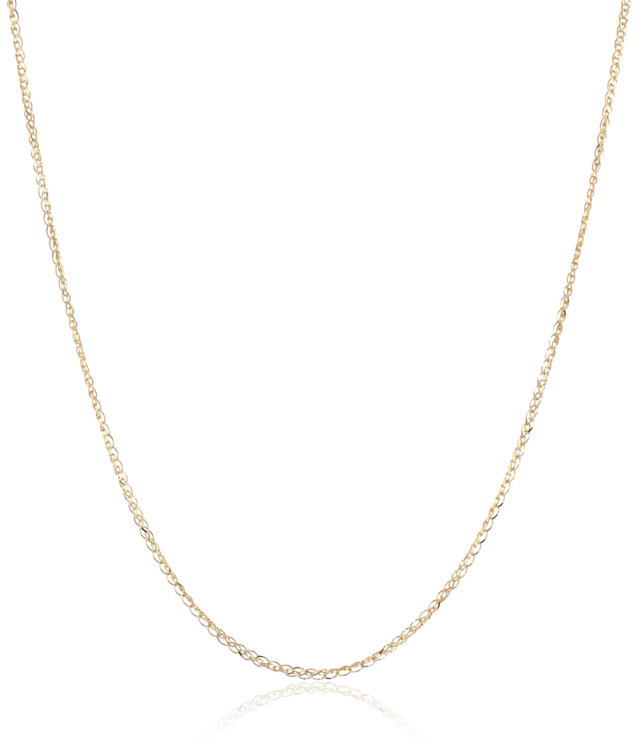 14K Gold Italian Diamond-Cut Light Spiga Chain Necklace for Women - Elegant Layering Piece for Everyday Wear & Special Occasions | Amazon Collection