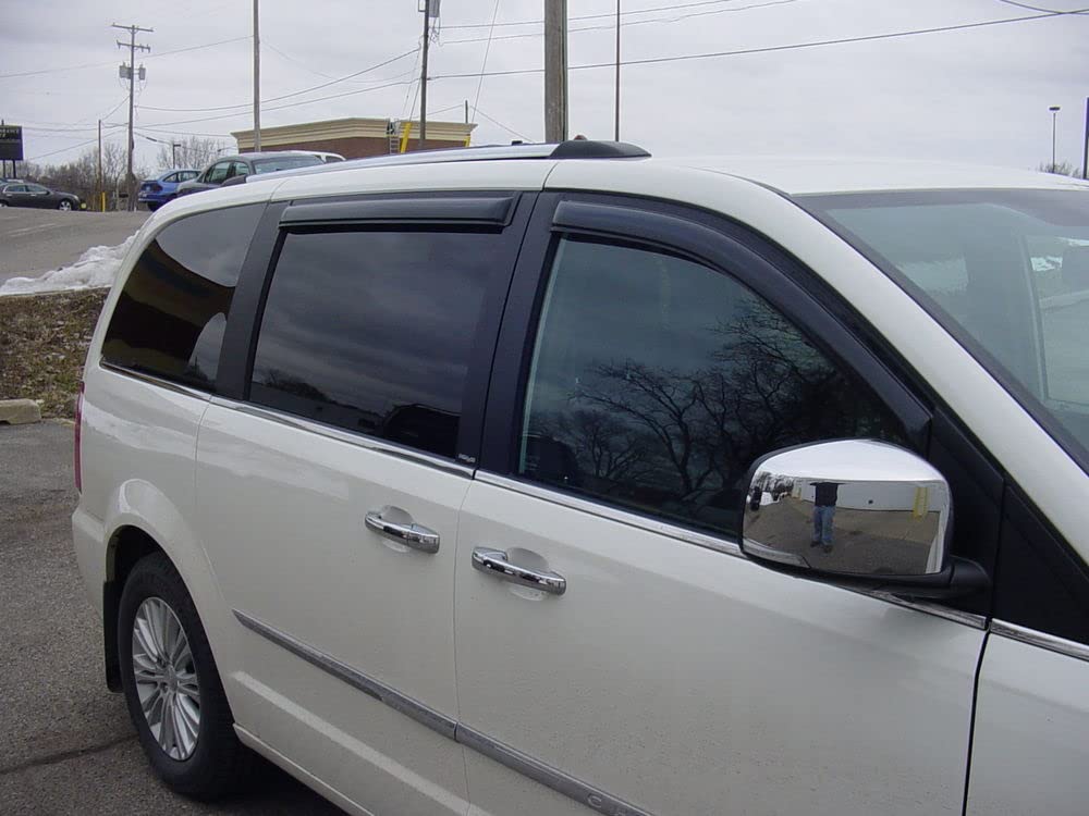 GQDDHDS 4-Piece Out Channel Style Sun & Rain Window Visors - Wind Deflectors for Car Door Side Windows (Fits 94251 Models) - Reduce Glare & Block Rain While Driving