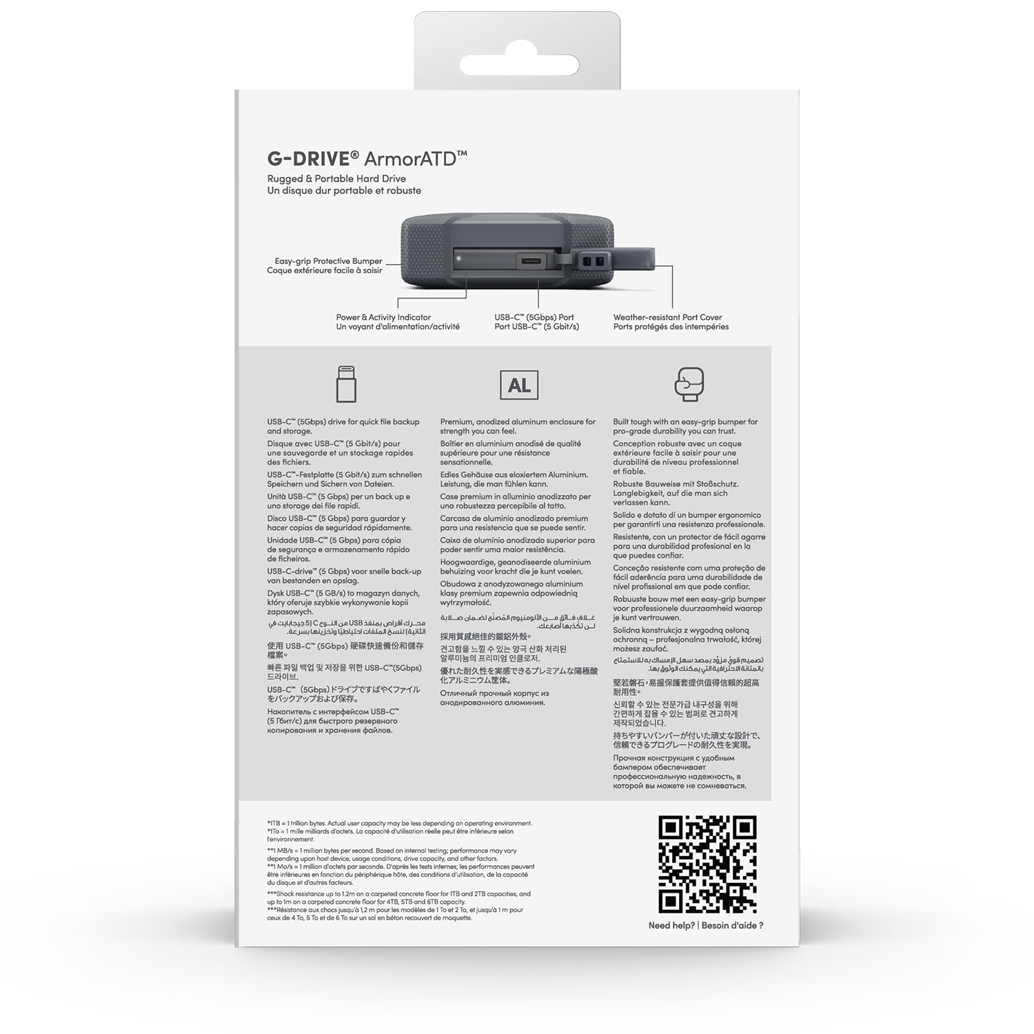 SanDisk Professional 6TB G-Drive ArmorATD Rugged External Hard Drive - USB-C & USB 3.2 Gen 1 Portable HDD for Photographers, Videographers & Content Creators - Shockproof & Water-Resistant for Outdoor Adventures & Field Work