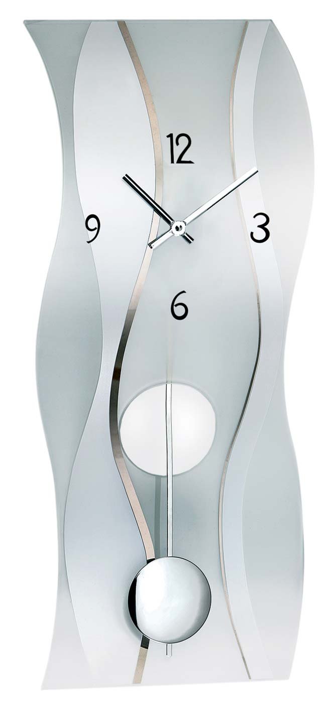 AMS W7246 Modern Wall Clock with Silent Quartz Movement - Stylish Home & Office Decor for Living Room, Bedroom, or Kitchen