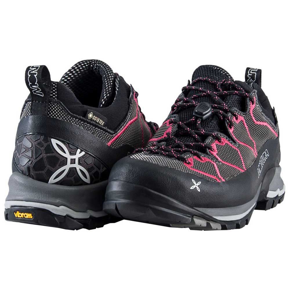 MONTURA Yaru Cross Mid GTX Women's Hiking Boots - Waterproof Trekking & Via Ferrata Shoes for Outdoor Adventures (Anthracite/Sugar Pink) - Perfect for Mountain Trails, Rock Climbing & Outdoor Exploration