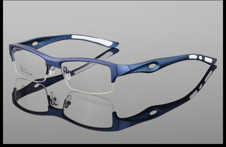 Bclear Square TR90 Semi-Rimless Sports Eyeglasses for Men - Lightweight & Durable Frame for Running, Cycling & Outdoor Activities