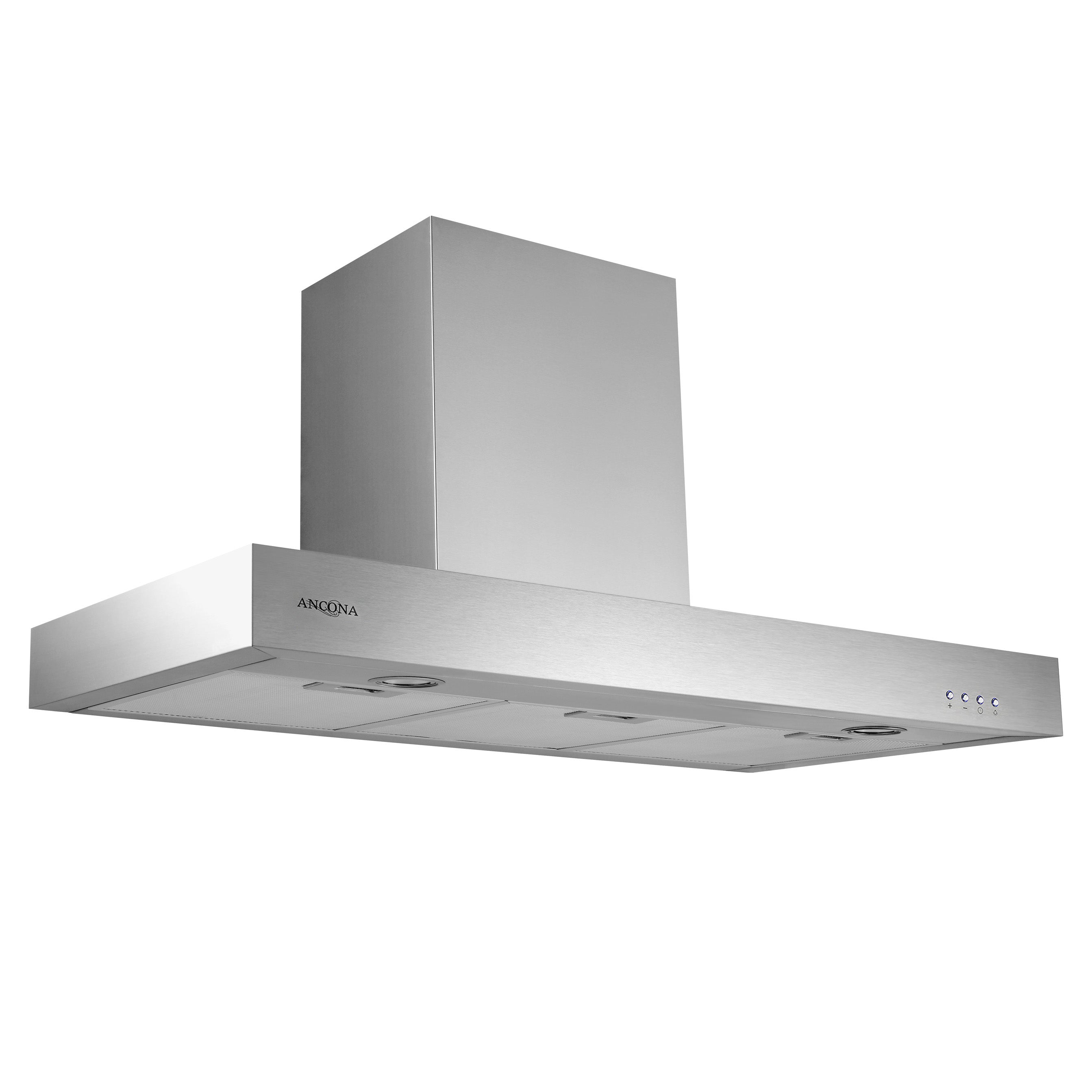 36 Inch Forza LED Chimney Style Range Hood - 380 CFM Powerful Ventilation for Kitchen, Stainless Steel, Modern Design - Perfect for Home Cooking & Professional Kitchens