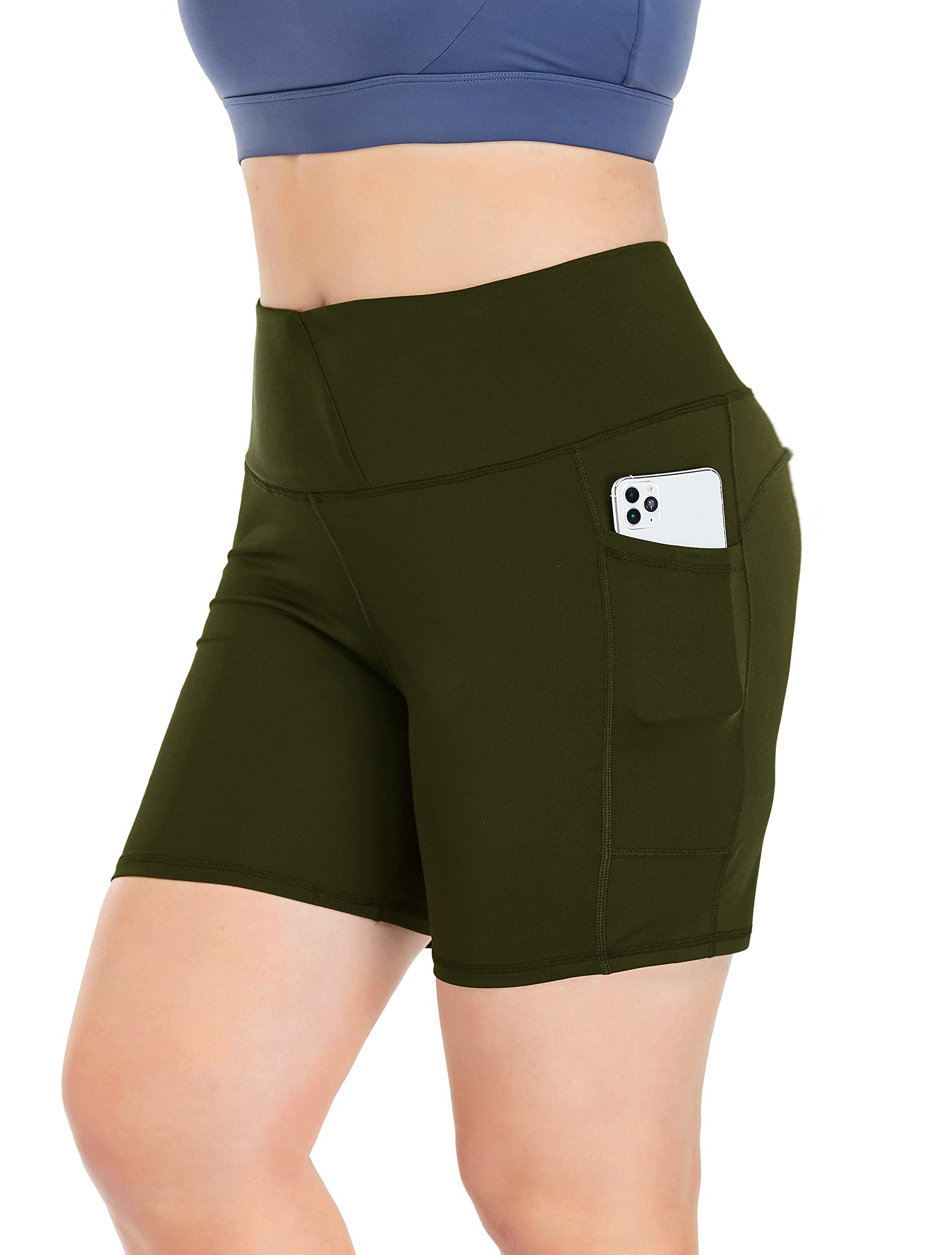 ZERDOCEAN Women's Plus Size High Waist Biker Shorts - 8