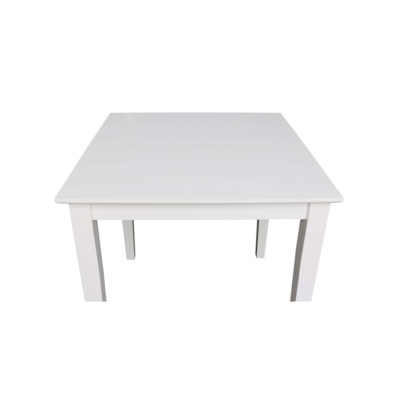 Solid Wood Dining Table with White Finish - International Concepts - Perfect for Kitchen, Dining Room, and Small Space Homes