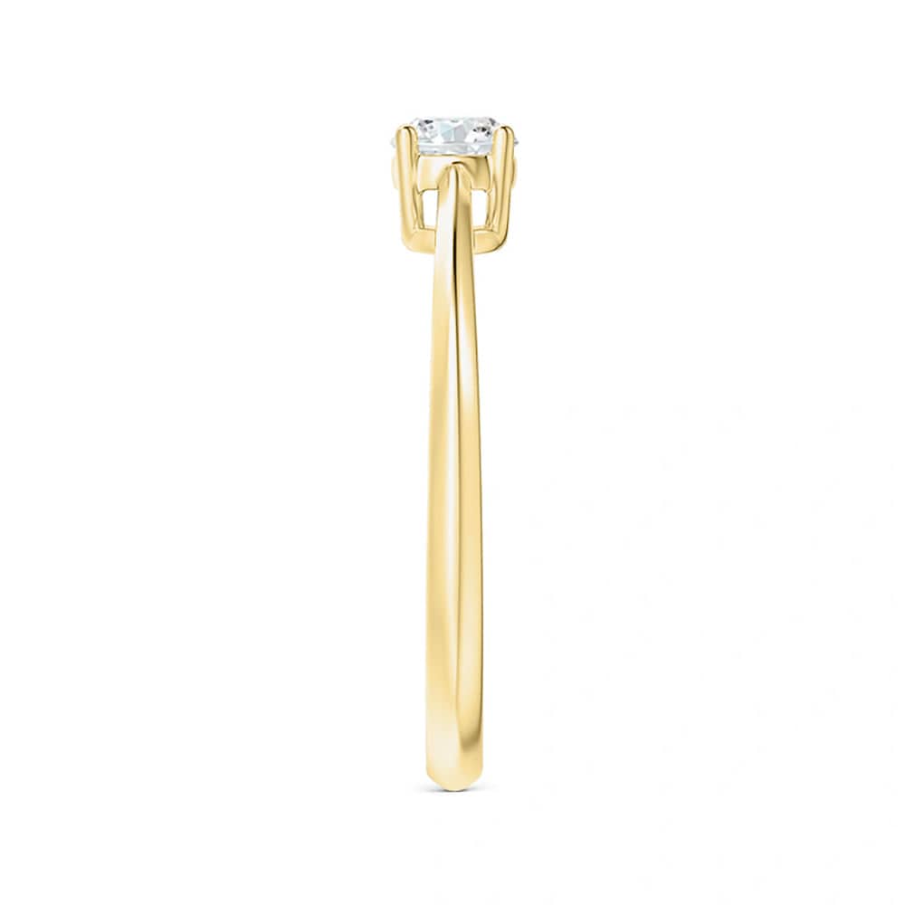 Lab Grown Diamond Solitaire Promise Ring - Round Brilliant Cut with Knife Edge Band | Perfect for Engagements, Anniversaries & Special Occasions