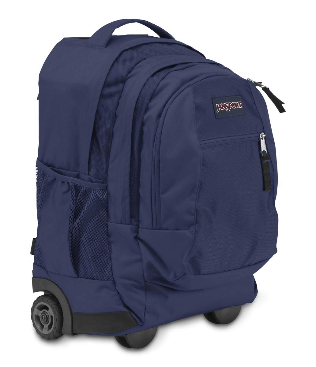 JanSport Driver 8 Rolling Backpack - Navy Blue School & Travel Backpack with Wheels, Durable Laptop Backpack for Students & Professionals, Perfect for College, Office & Airplane Carry-On