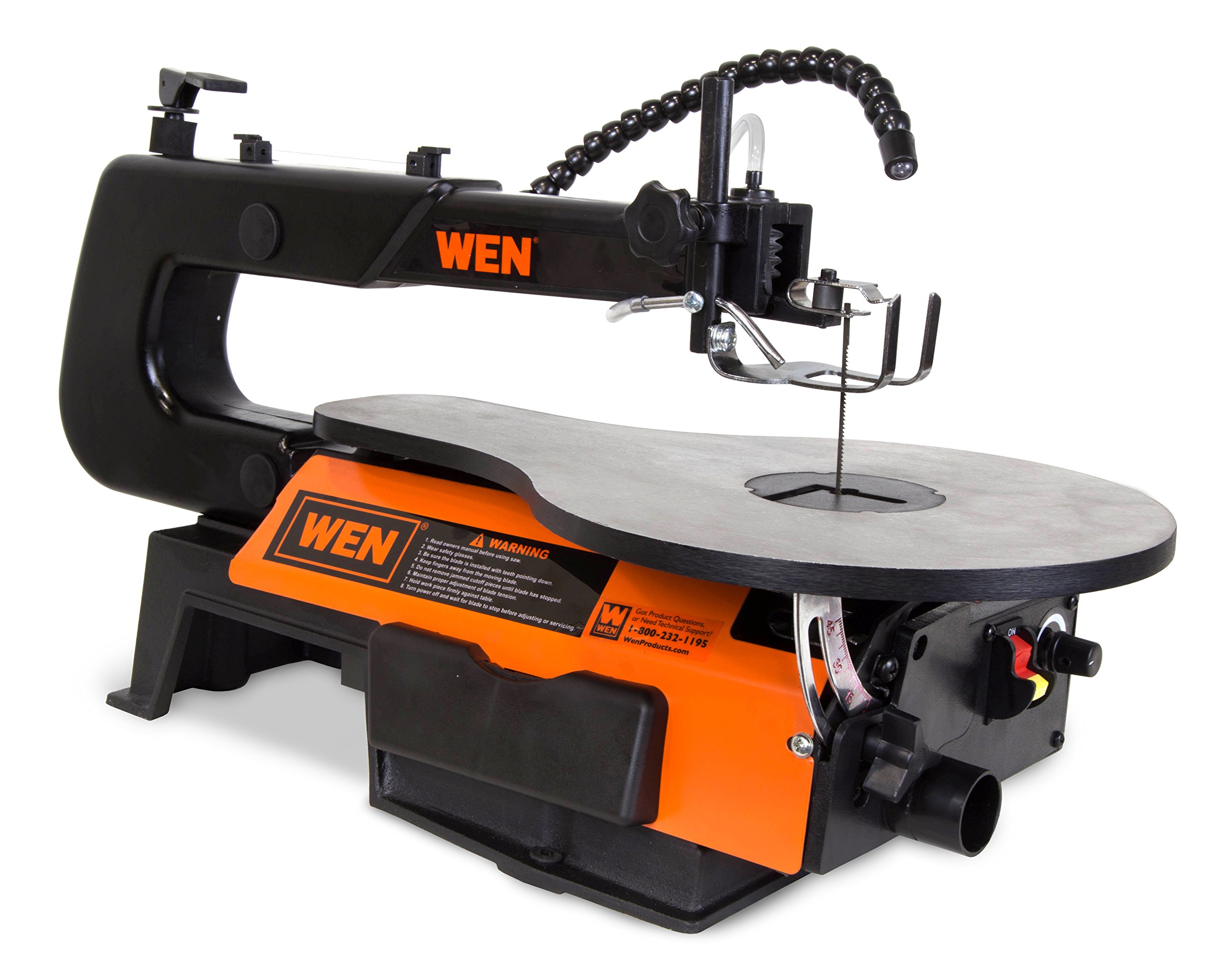 WEN 16-Inch Variable Speed Scroll Saw with Belt Disc Sander Combo - Perfect for Woodworking, DIY Projects & Crafting