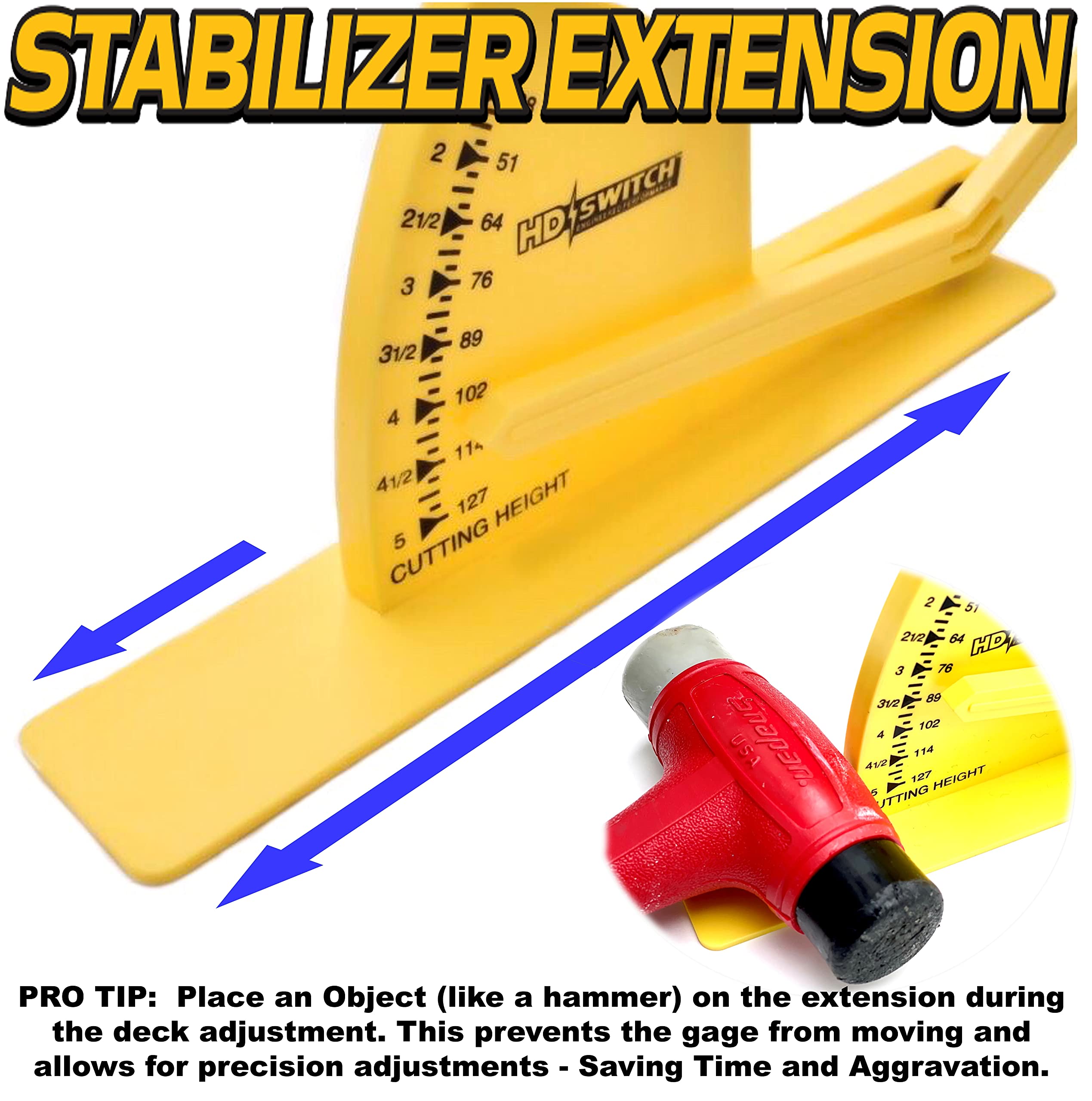 Premium HD Switch OEM Upgrade Deck Blade Leveler Gauge - Compatible with Toro, Exmark, Snapper, Simplicity, Ferris, Kubota, Bush Hog, Poulan, Ariens, Gravely, Bobcat Lawn Mowers & Garden Tractors - Perfect for Zero-Turn Lawnmowers & Professional Landscaping