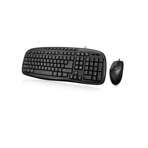 Easytouch 133-Key Keyboard and Mouse Combo Set - Wired USB Ergonomic Computer Accessories for Office, Gaming & Home Use